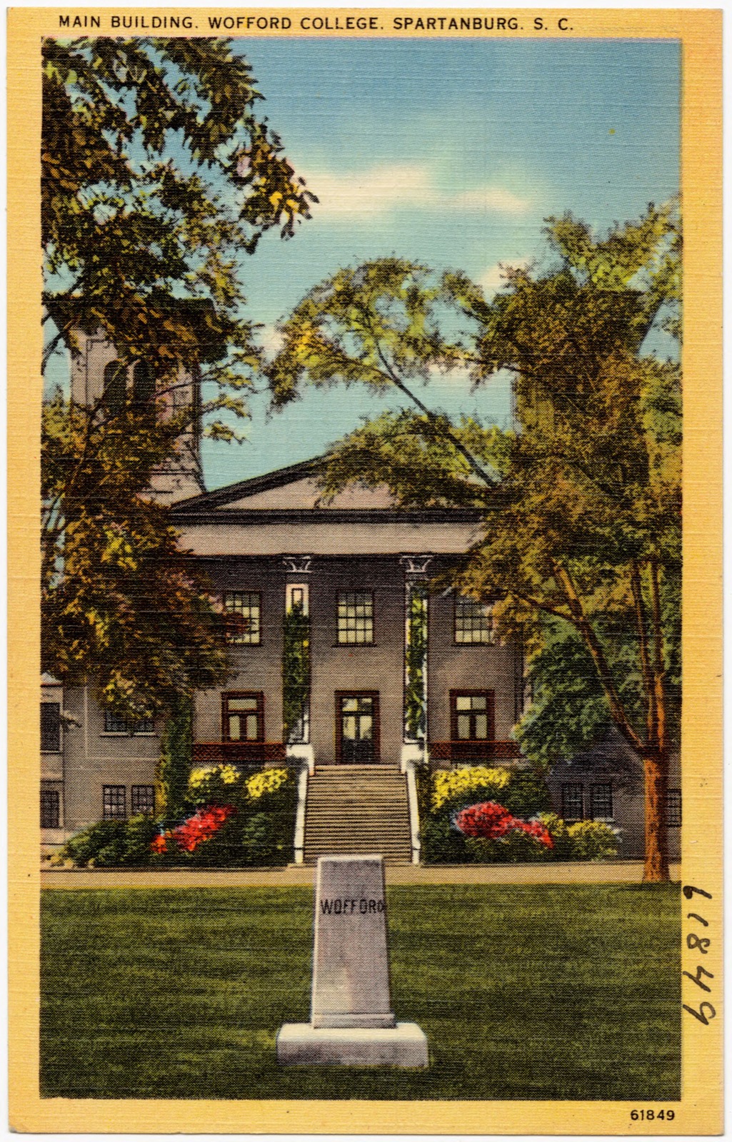 Main building, Wofford College, Spartanburg, S. C., Boston Public Library - undated