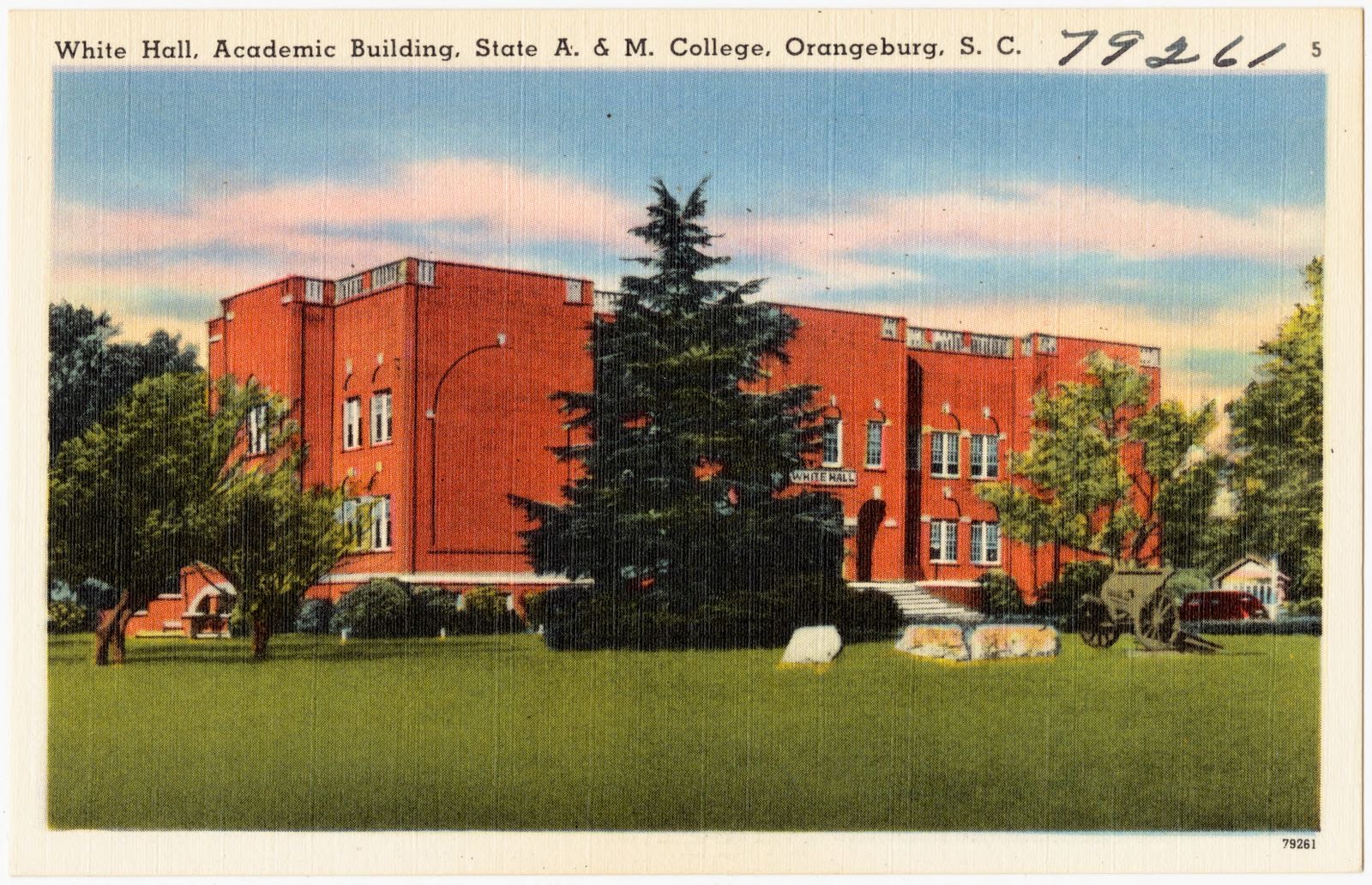 White Hall, Academic Building, State A. & M. College, Orangeburg, S. C., Boston Public Library - undated
