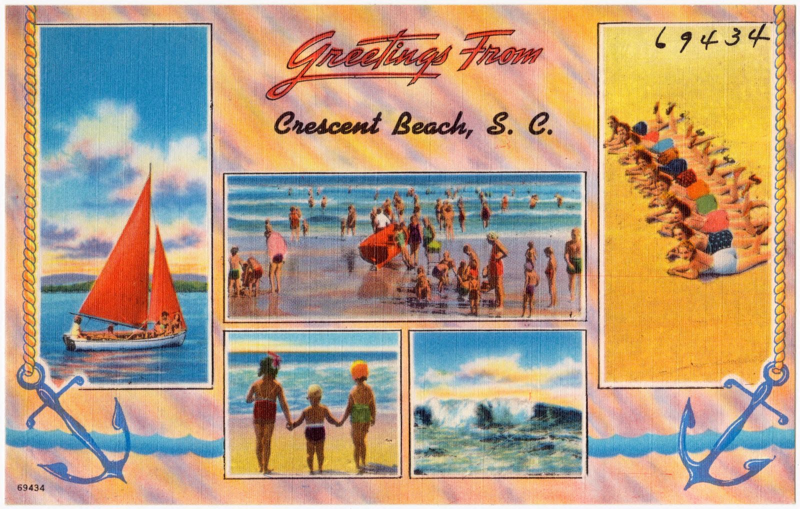 Greetings from Crescent Beach, S. C., Boston Public Library - undated