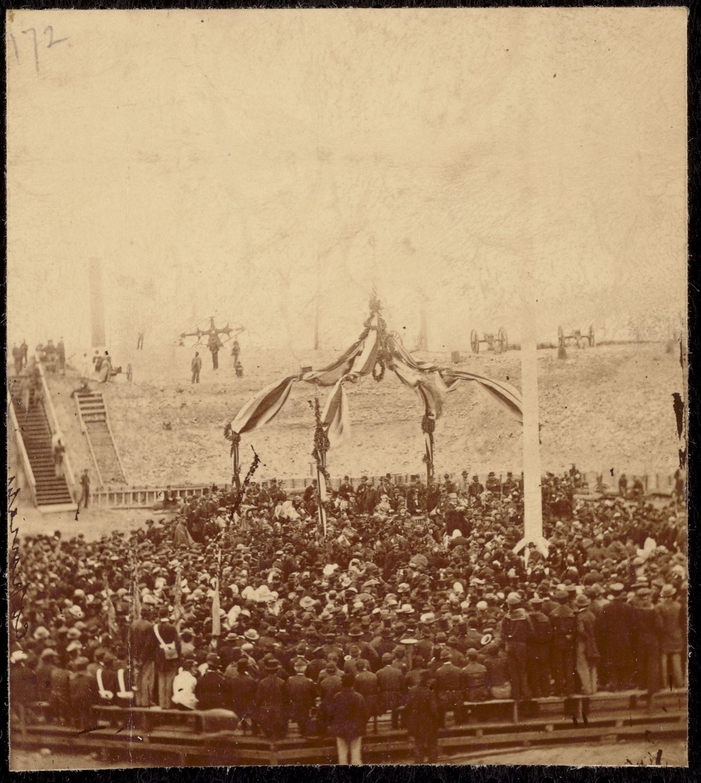 Raising the old flag over Fort Sumter, Boston Public Library - undated