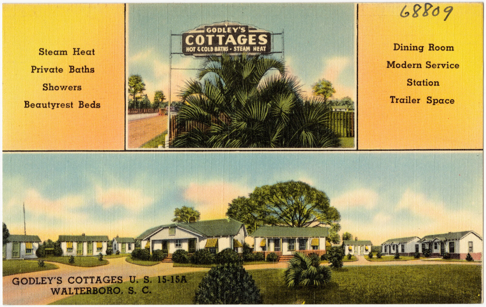 Godley's Cottages, U.S. 15 - 15A, Walterboro, S. C., Boston Public Library - undated