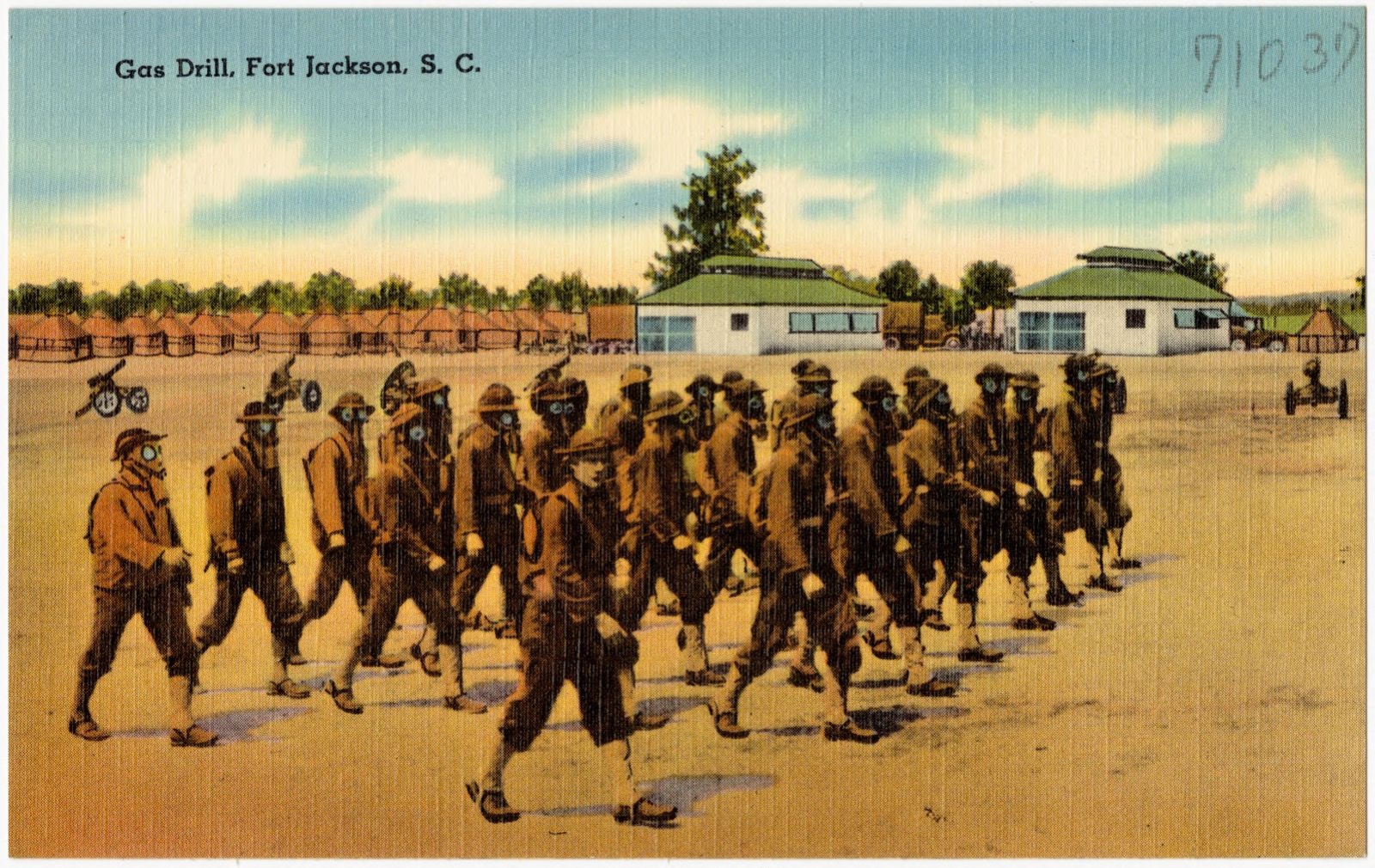 Gas drill, Fort Jackson, S. C., Boston Public Library - undated