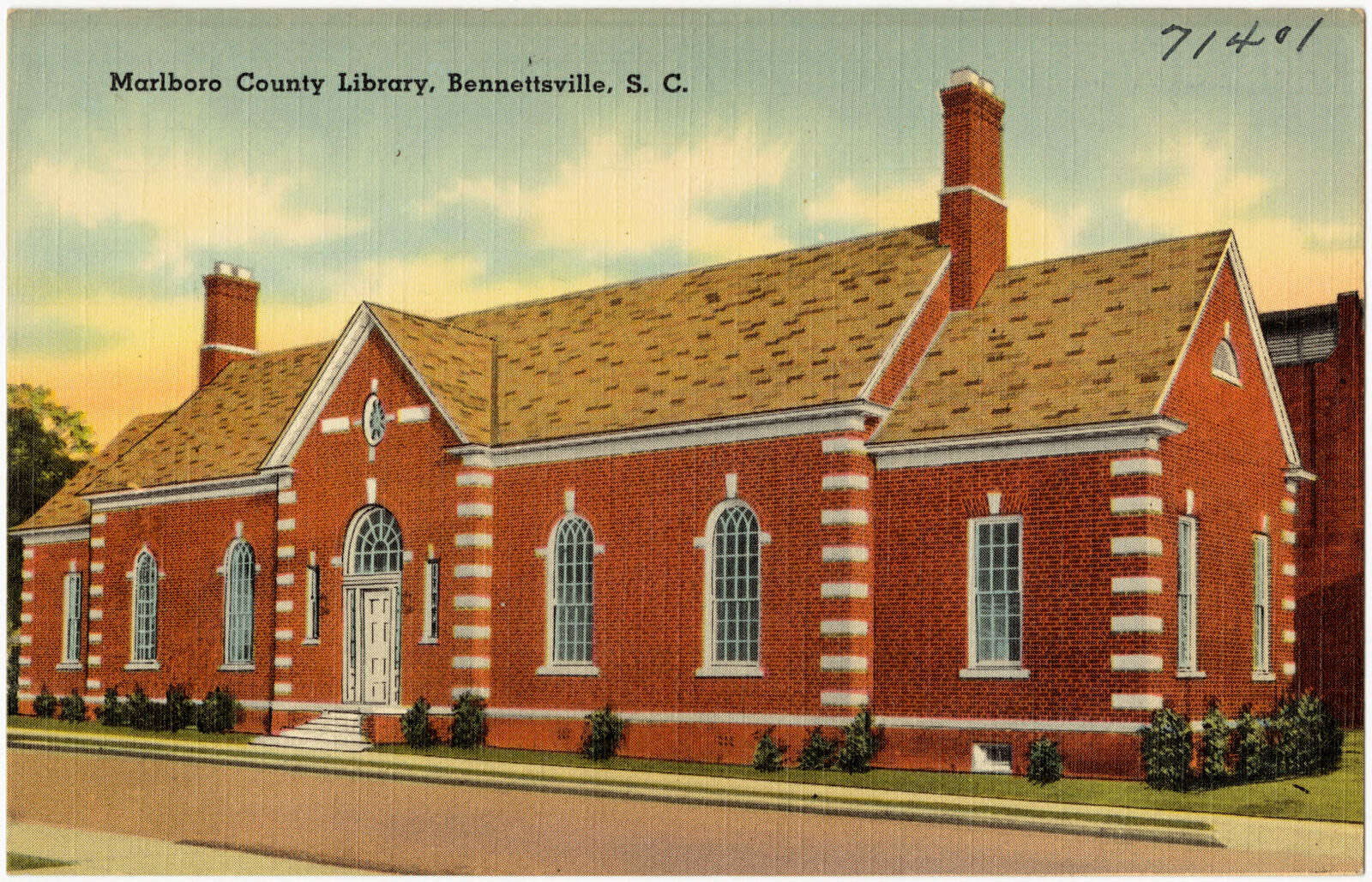Marlboro County Library, Bennettsville, S. C., Boston Public Library - undated