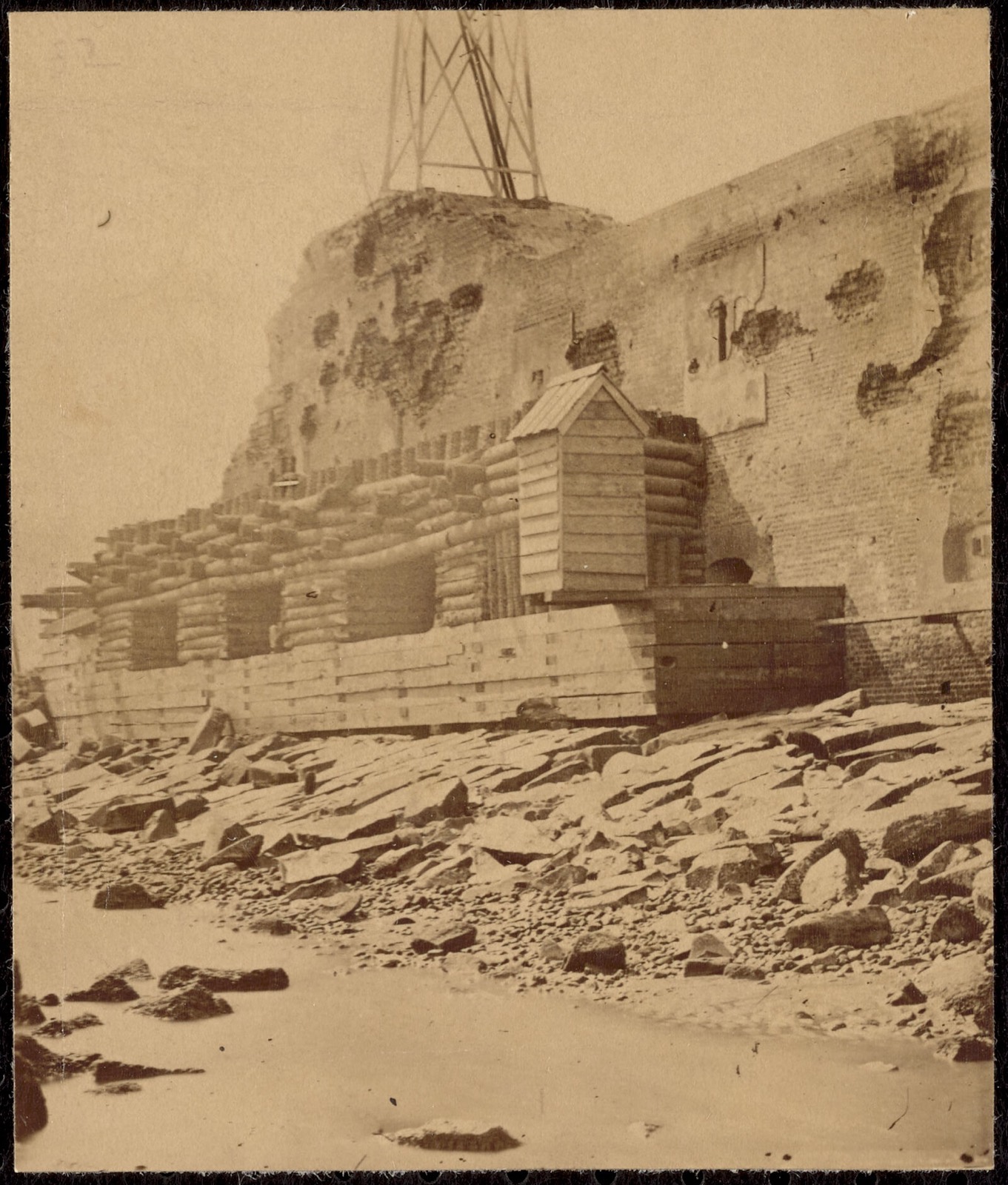 Exterior view of Fort Sumter, S.C., Boston Public Library - undated