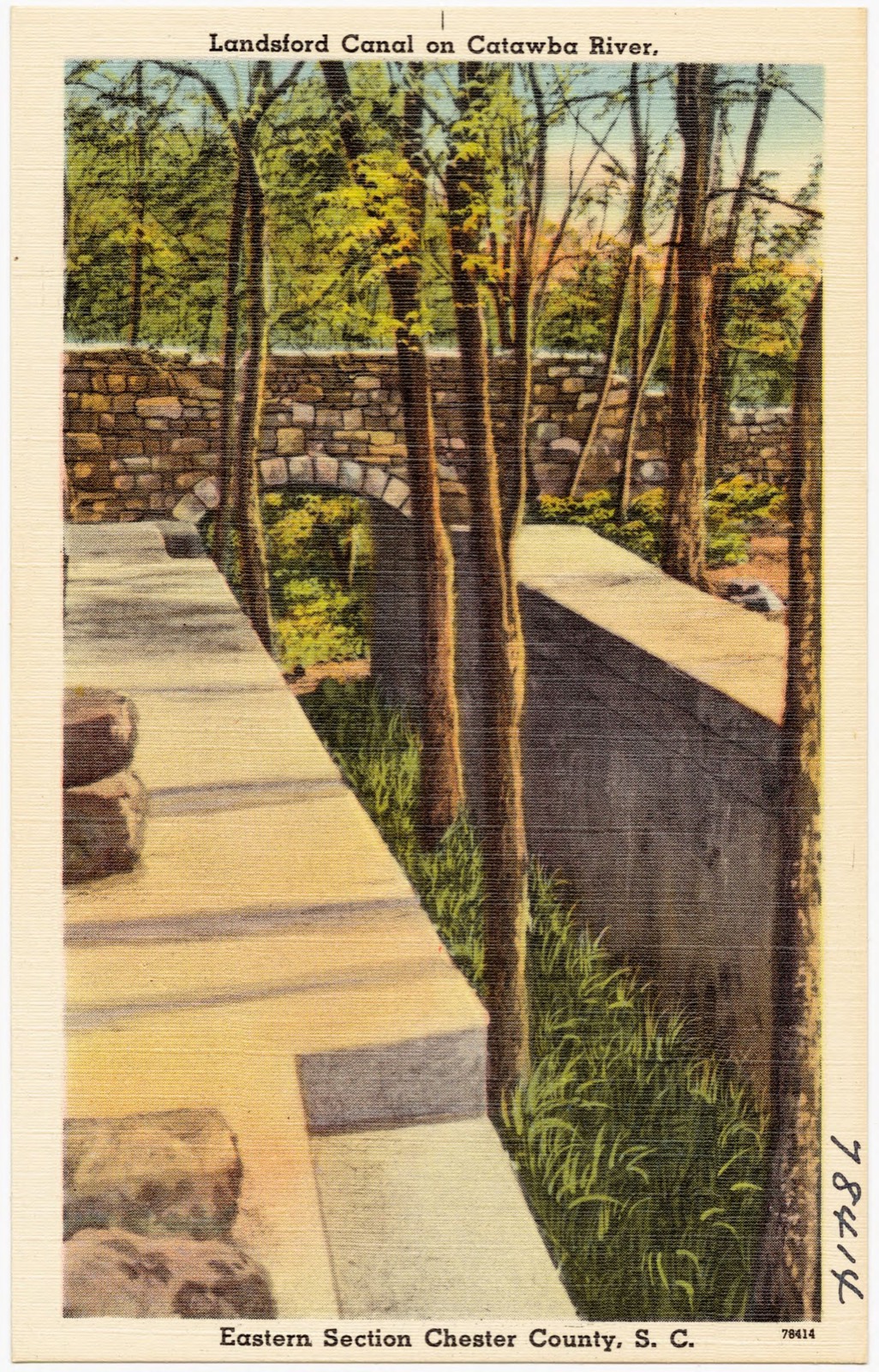 Landsford Canal on Catawba River, eastern section Chester County, S. C., Boston Public Library - undated