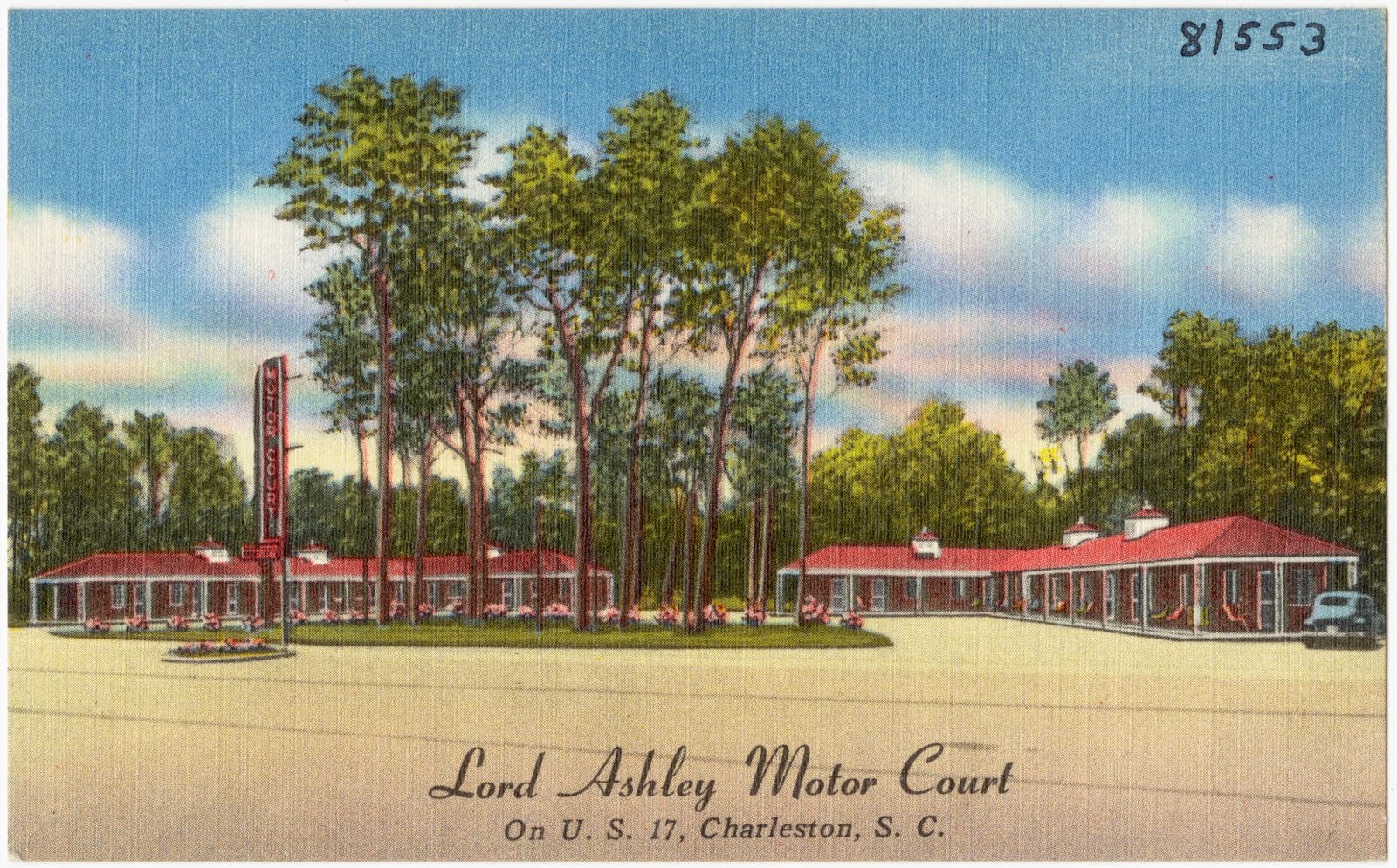 Lord Ashley Motor Court, on U.S. 17, Charleston, S. C., Boston Public Library - undated