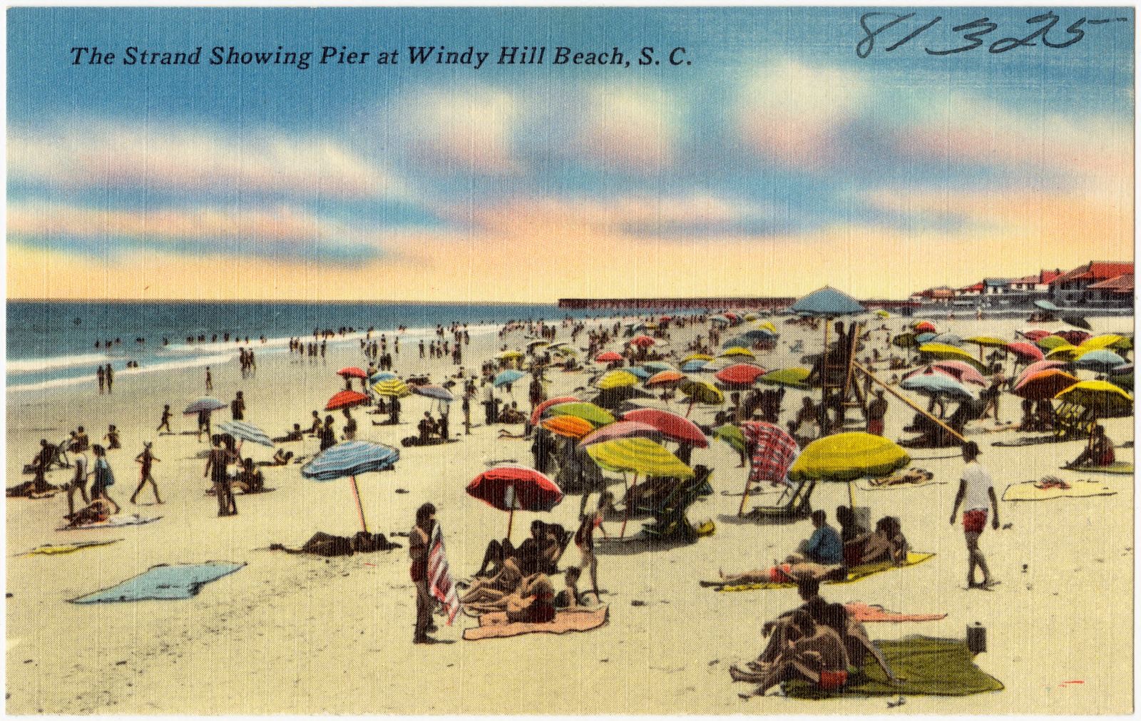 The strand showing pier at Windy Hill Beach, S. C., Boston Public Library - undated