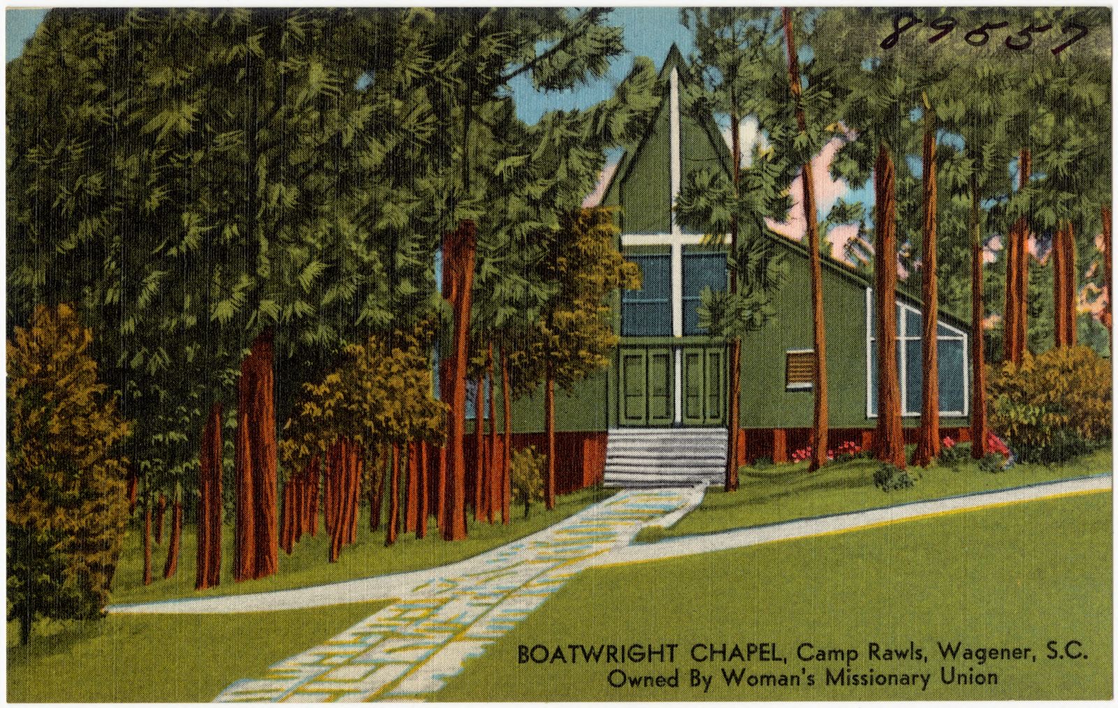 Boatwright Chapel, Camp Rawls, Wagener, S. C., owned by Woman's Missionary Union, Boston Public Library - undated