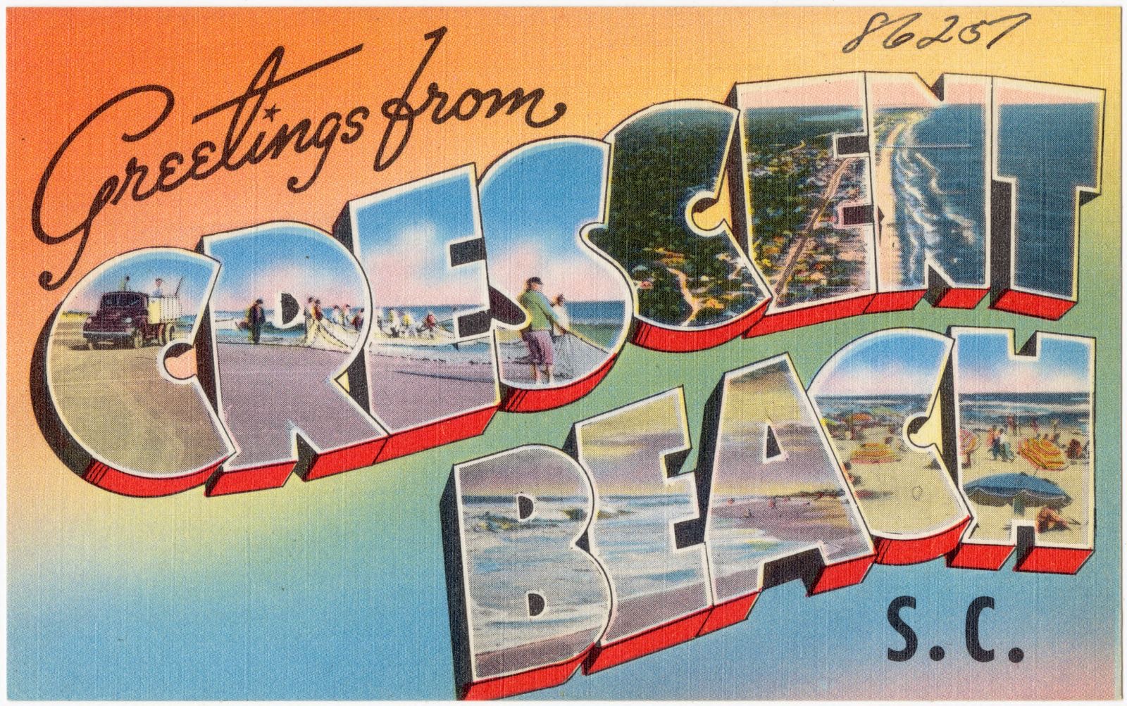 Greetings from Crescent Beach, S. C., Boston Public Library - undated