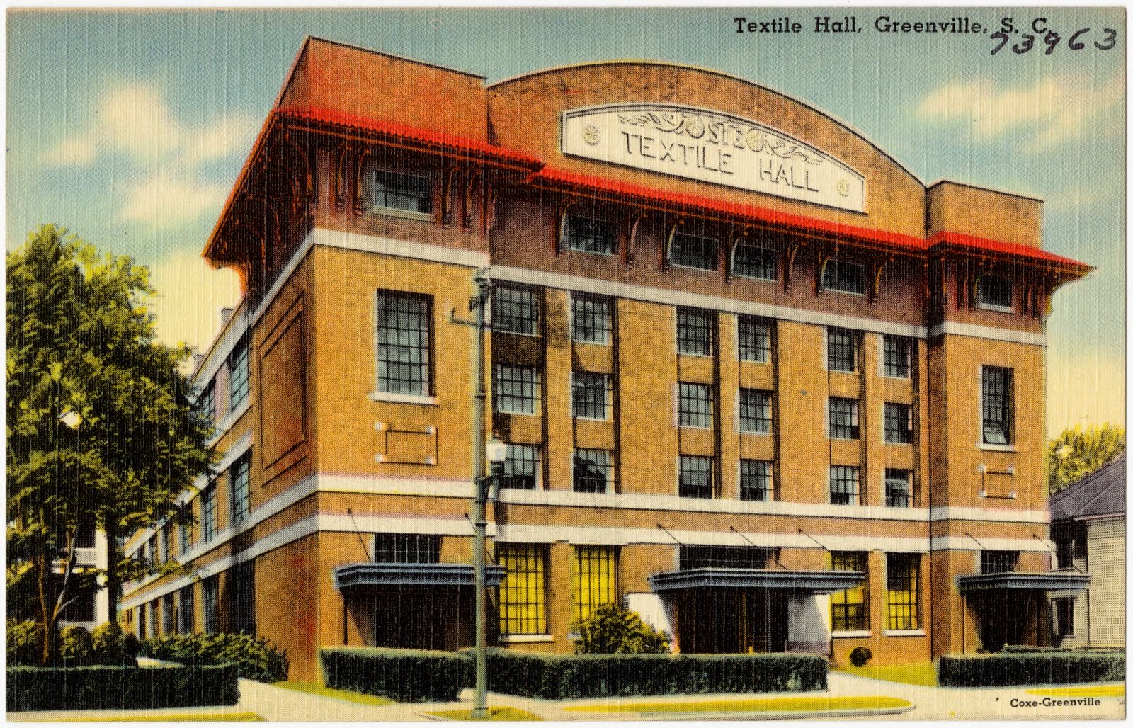 Textile Hall, Greenville, S. C., Boston Public Library - undated
