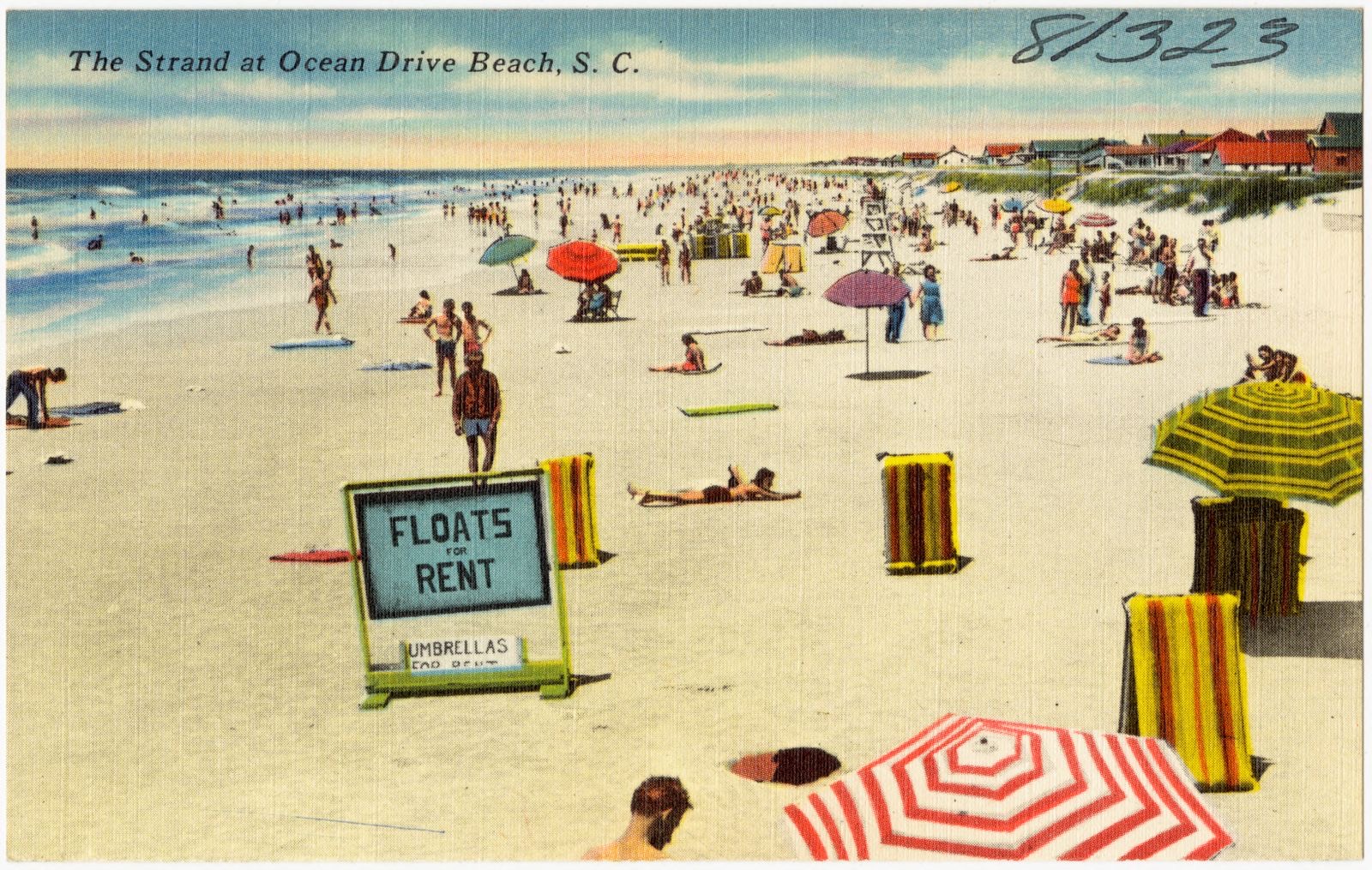 The strand at Ocean Drive Beach, S. C., Boston Public Library - undated