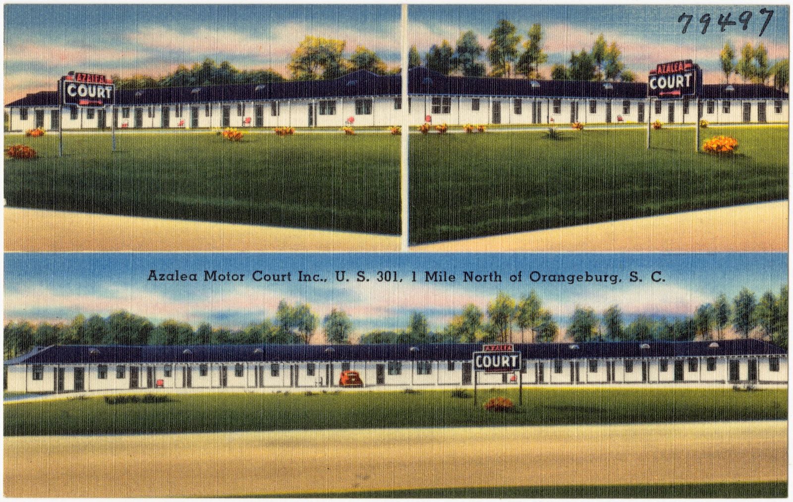 Azalea Motor Court Inc., U.S. 301, 1 mile north of Orangeburg, S. C., Boston Public Library - undated