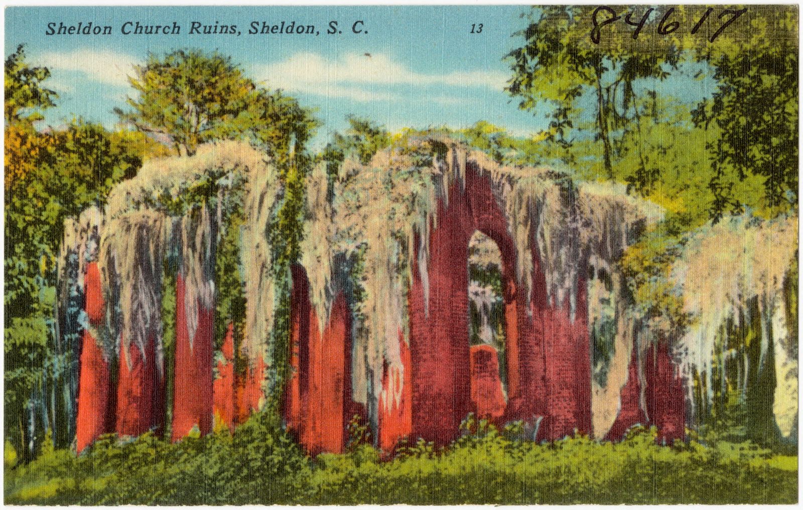 Sheldon Church Ruins, Sheldon, S. C., Boston Public Library - undated