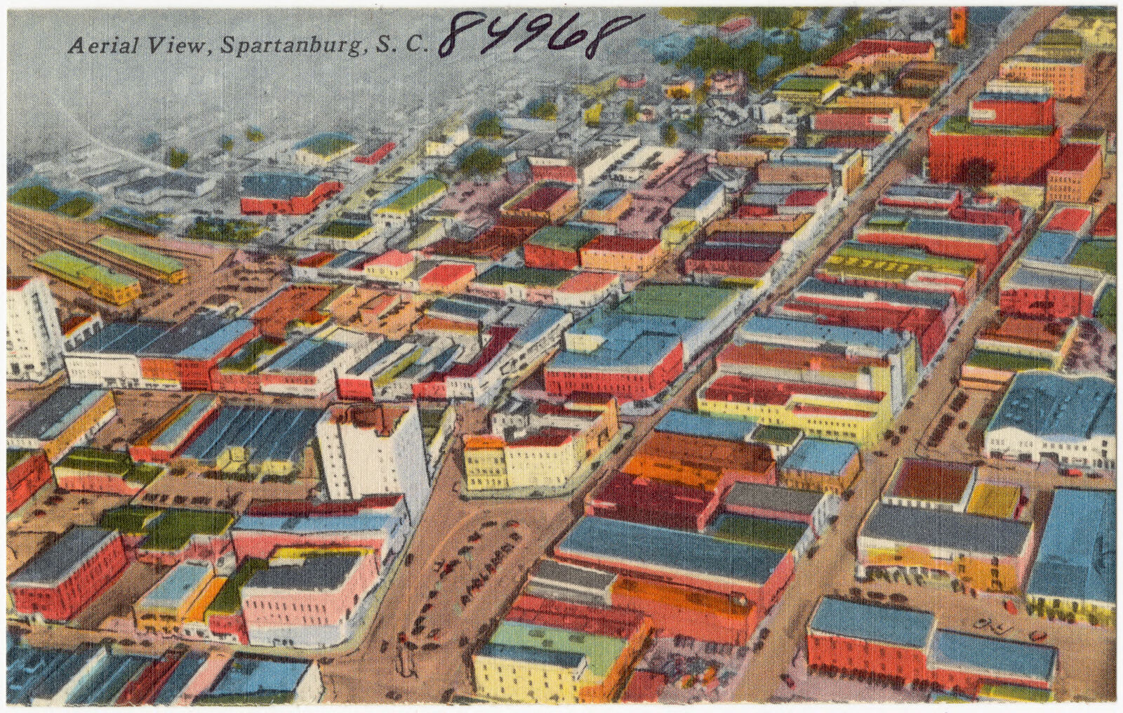 Aerial views, Spartanburg, S. C., Boston Public Library - undated