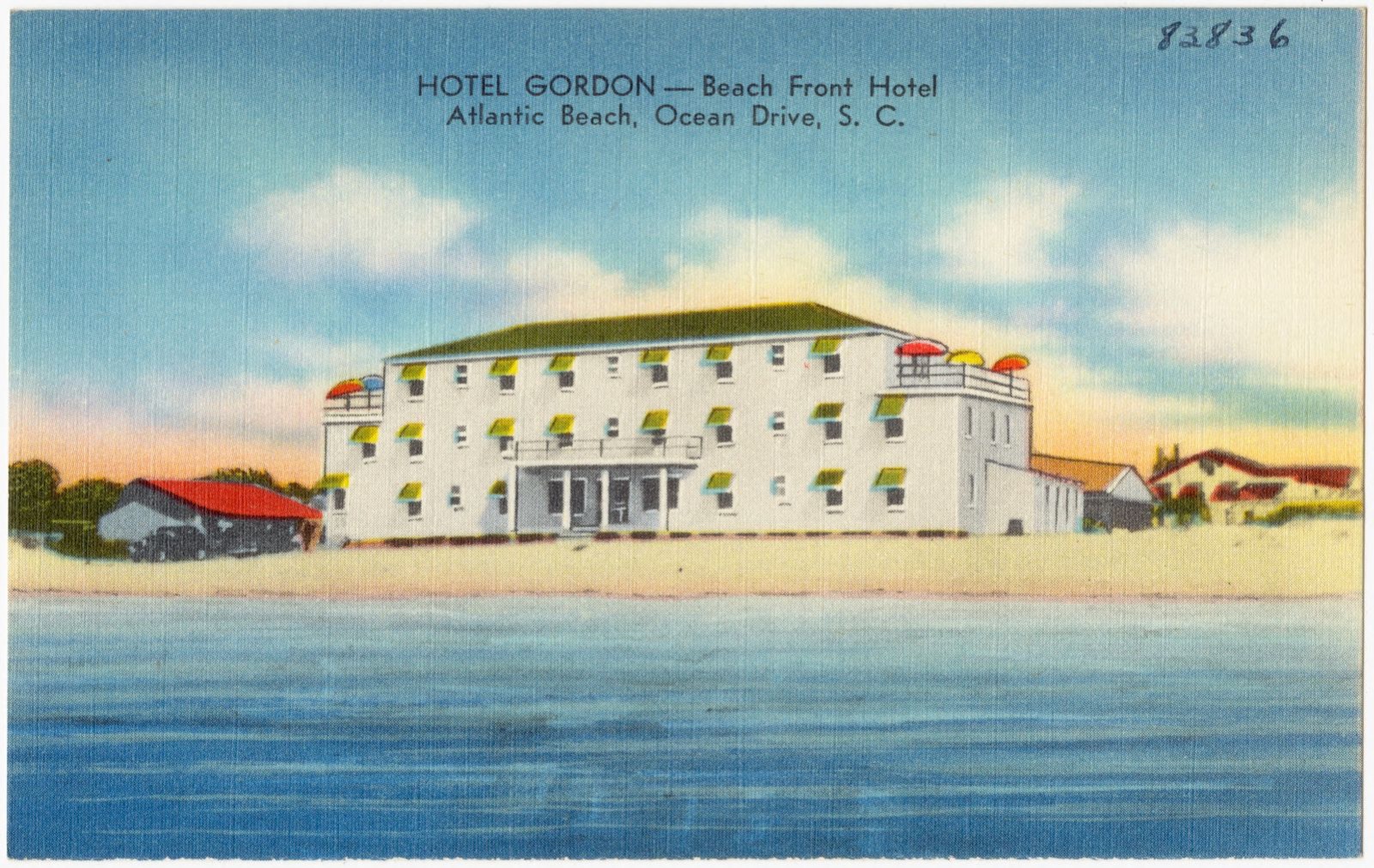 Hotel Gordon -- Beach front hotel, Atlantic Beach, Ocean Drive, S. C., Boston Public Library - undated