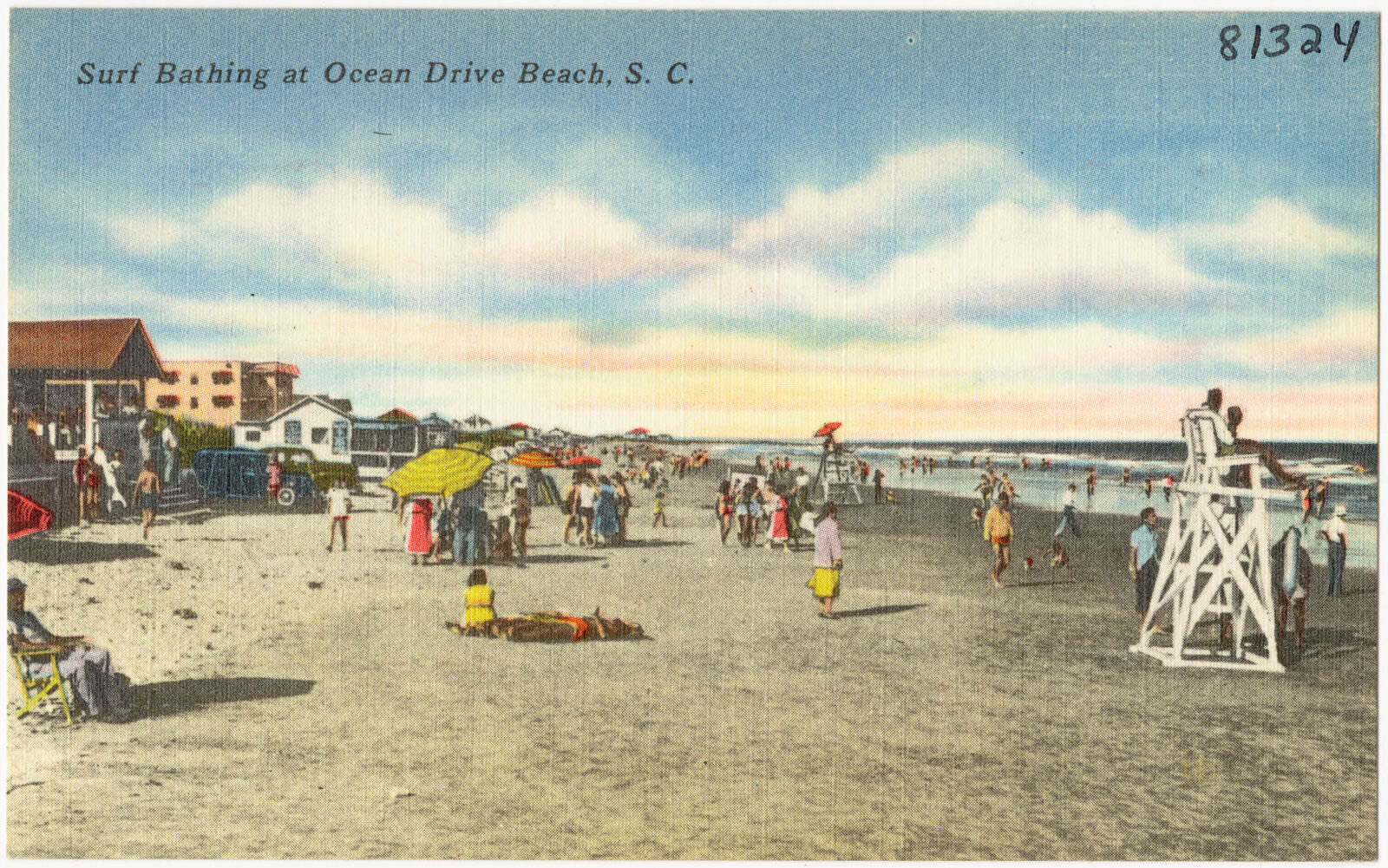 Surf bathing at Ocean Drive Beach, S. C., Boston Public Library - undated