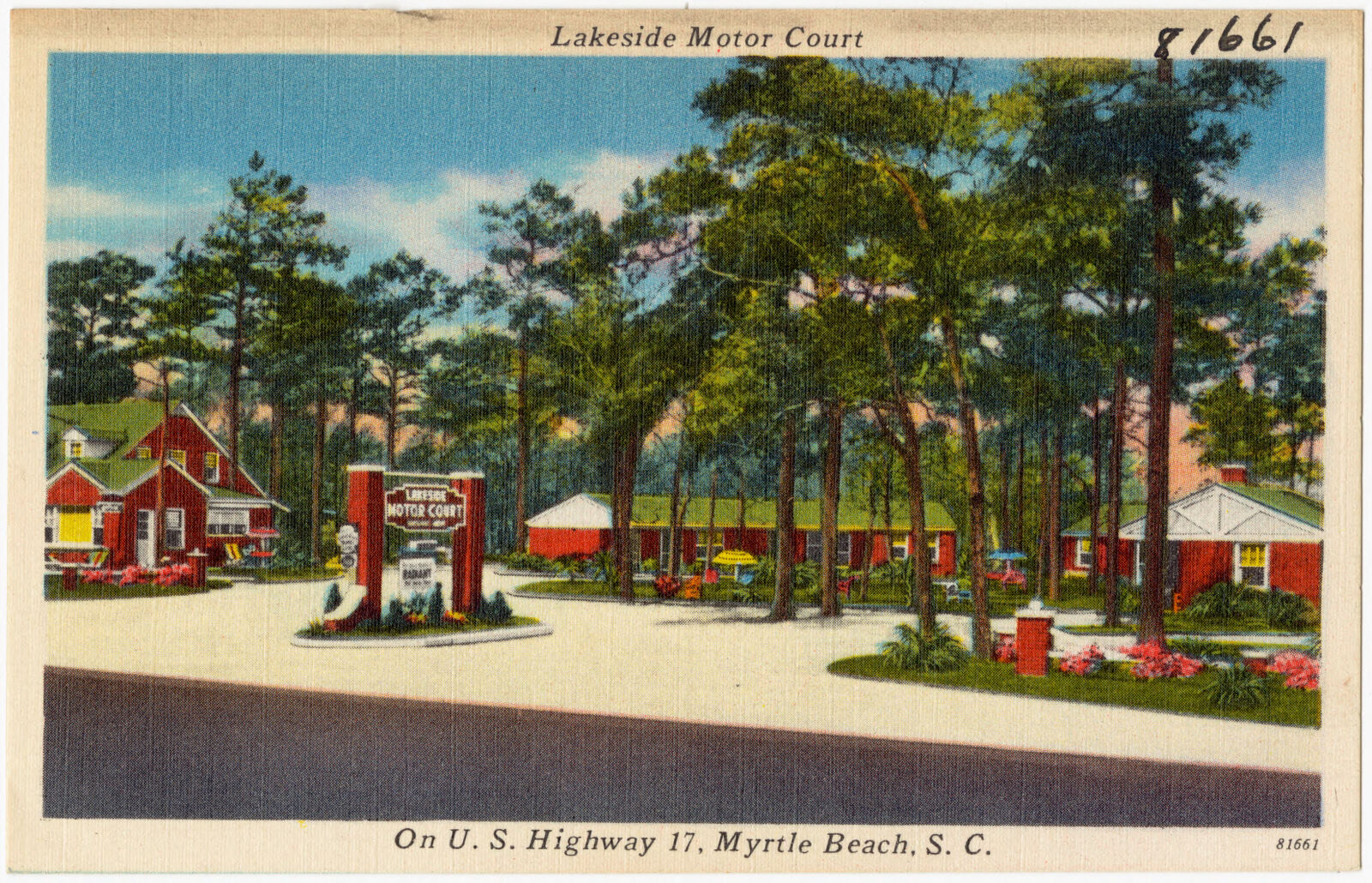 Lakeside Motor Court, on U.S. Highway 17, Myrtle Beach, S. C., Boston Public Library - undated