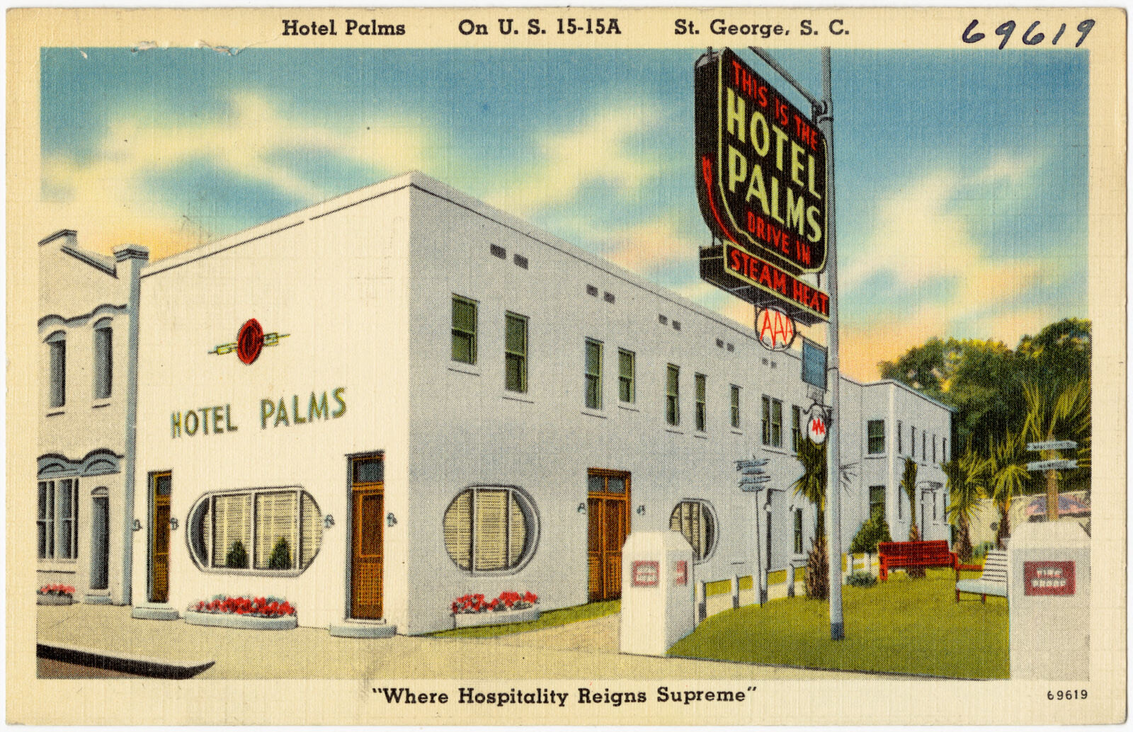 Hotel Palms, on U.S. 15 - 15A, St. George, S. C., Boston Public Library - undated