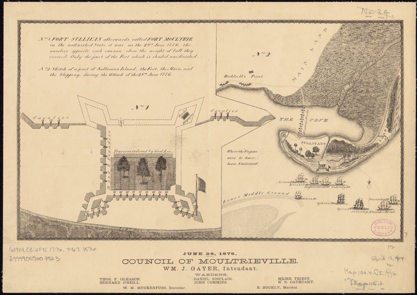 [Fort Moultrie, Charlestown, South Carolina], Boston Public Library - undated