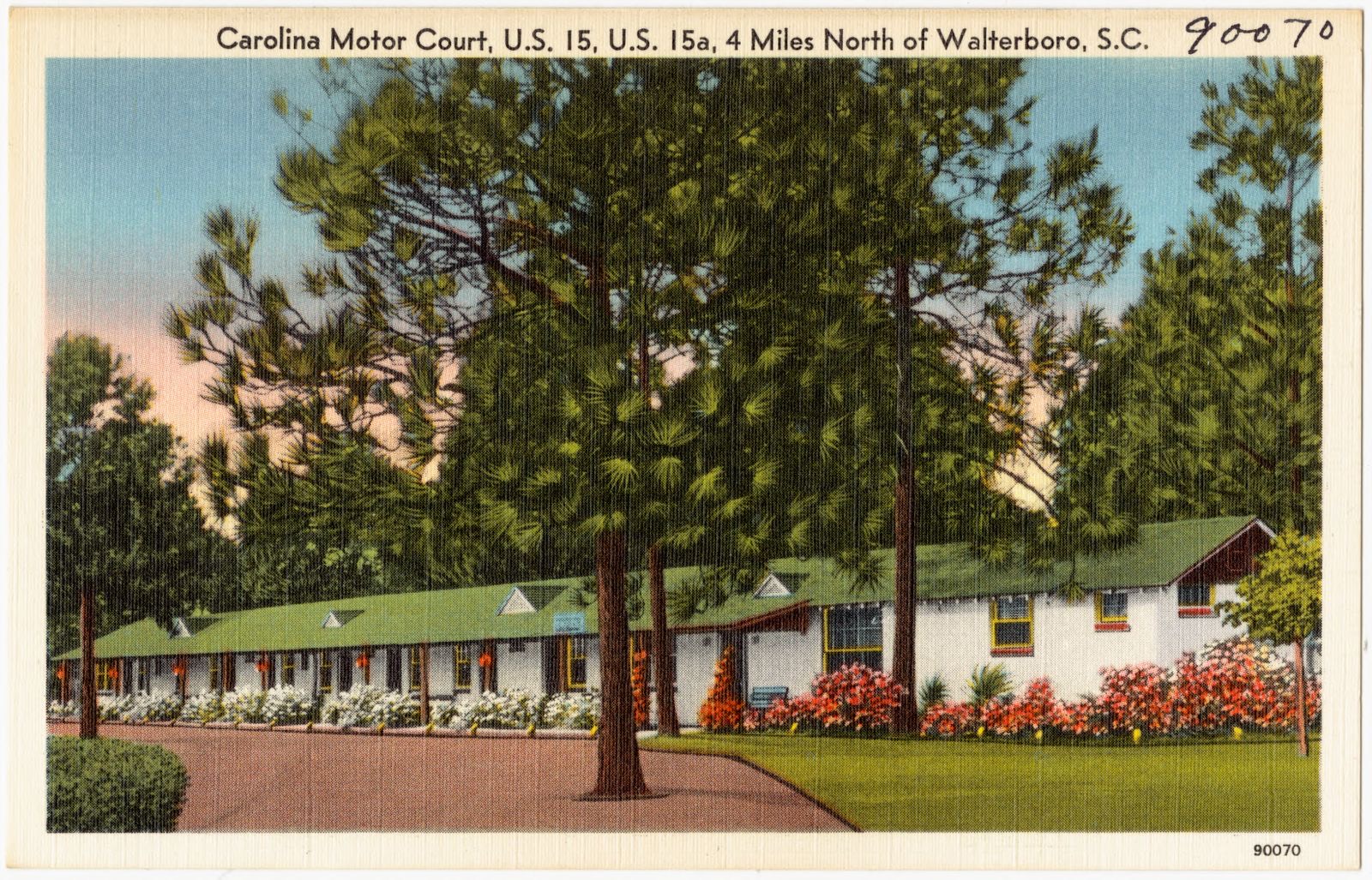 Carolina Motor Court, U.S. 15a, 4 miles north of Walterboro, S. C., Boston Public Library - undated