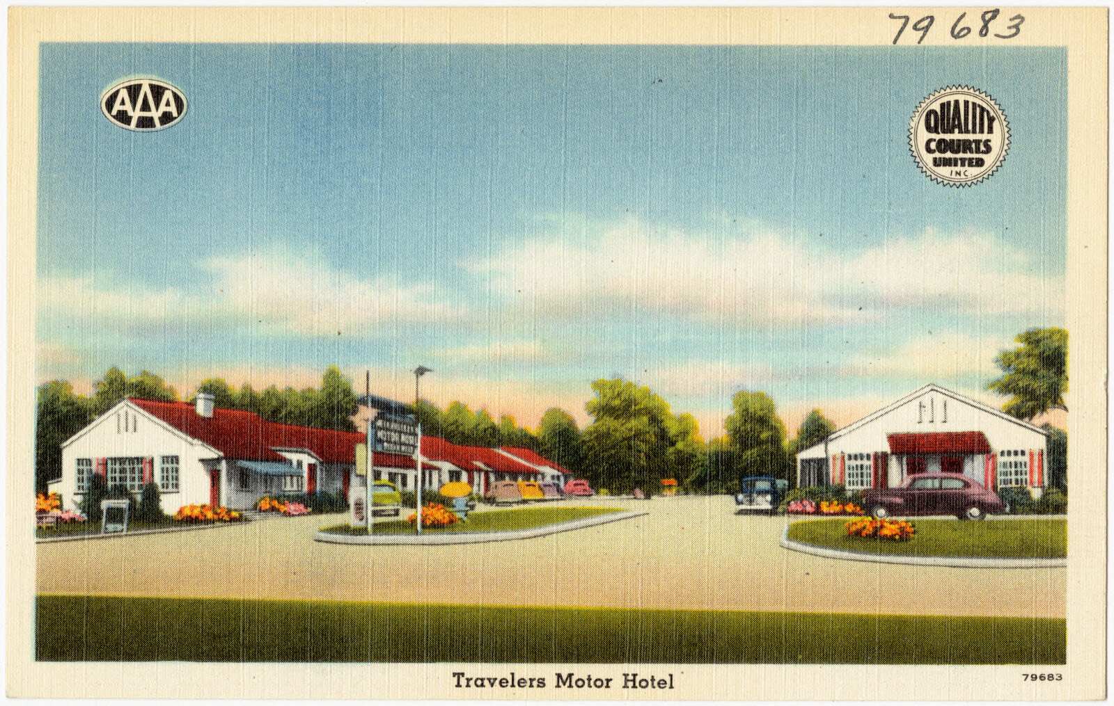 Travelers Motor Hotel, Boston Public Library - undated