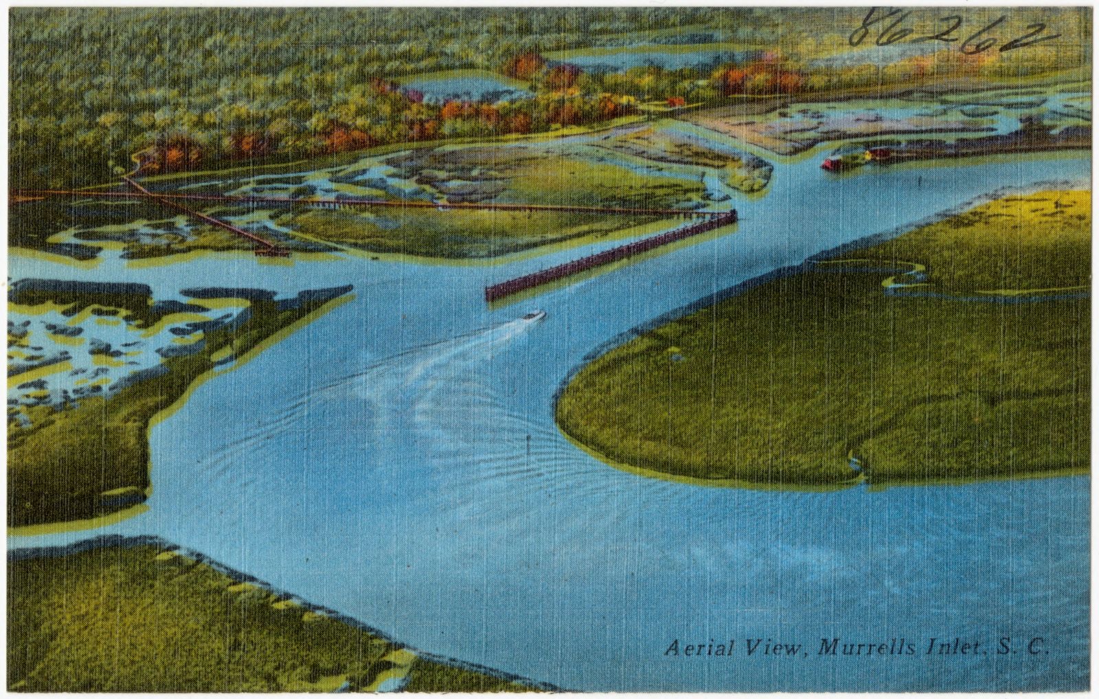 Aerial view, Murrells Inlet, S. C., Boston Public Library - undated