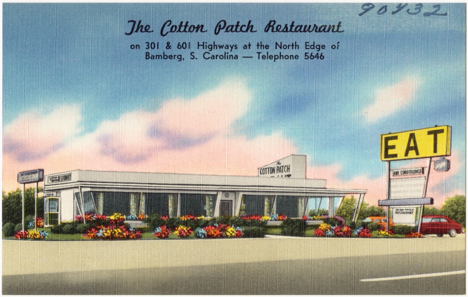 The Cotton Patch Restaurant, on 301 & 601 highways at the north edge of Bamberg, S. Carolina, Boston Public Library - undated