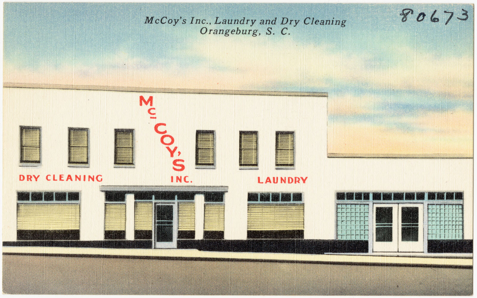 McCoy's Inc., Laundry and Dry Cleaning, Orangeburg, S. C., Boston Public Library - undated