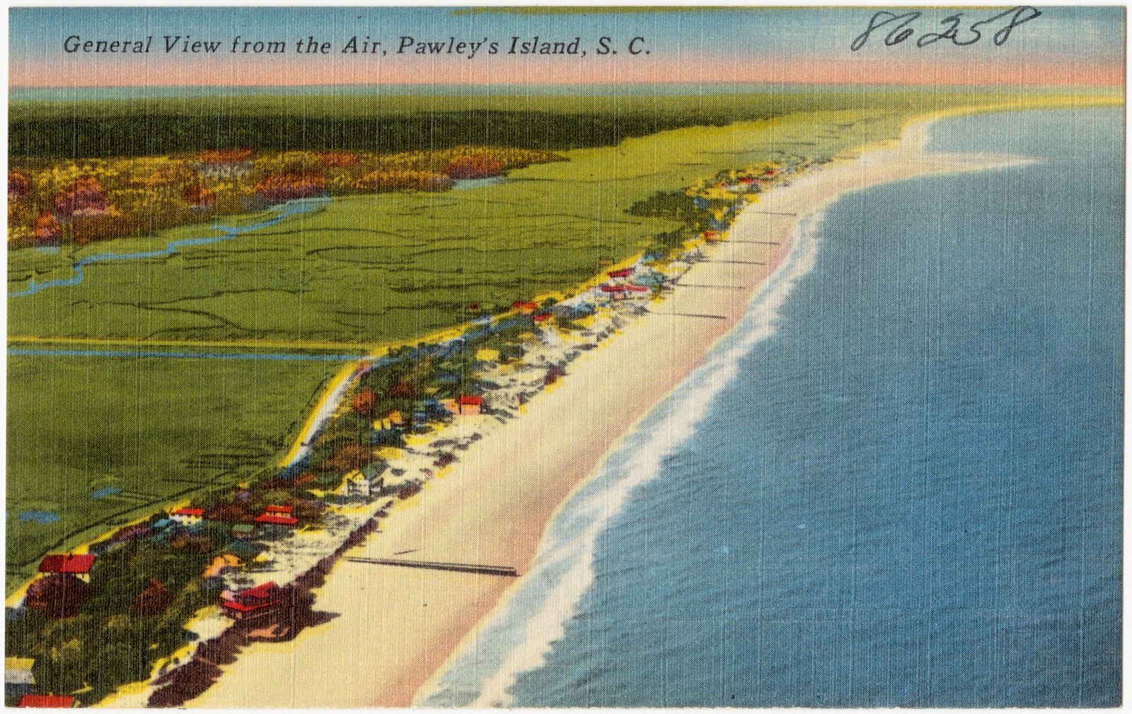 General view from the air, Pawley's Island, S. C., Boston Public Library - undated