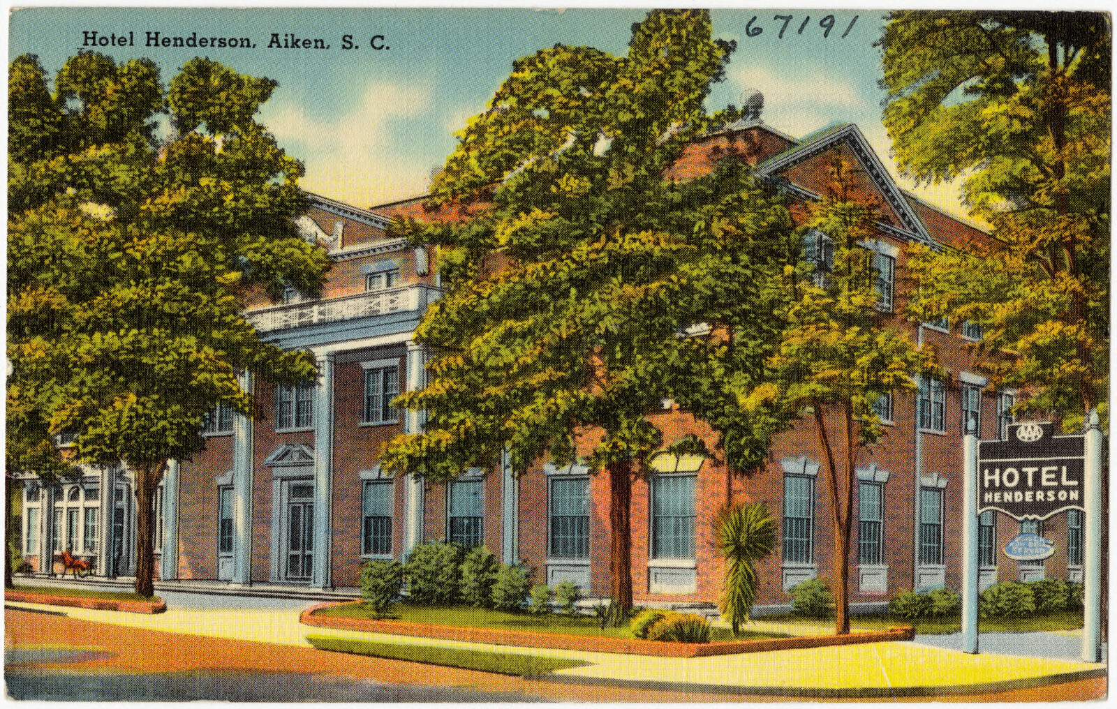 Hotel Henderson, Aiken, S. C., Boston Public Library - undated