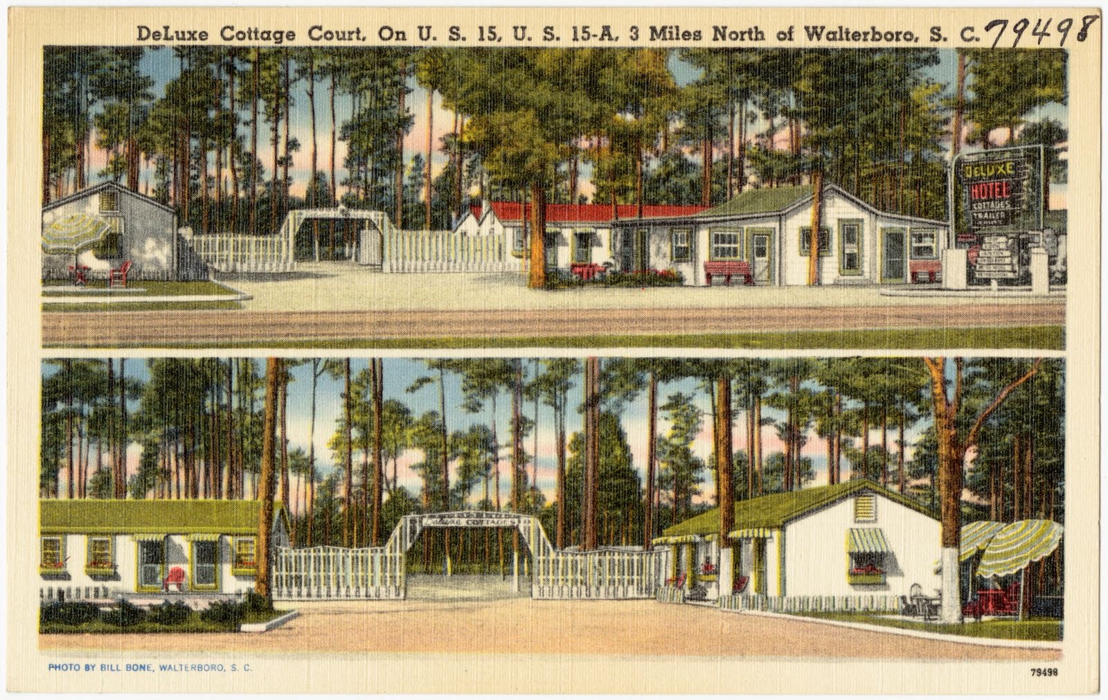 DeLuxe Cottage Court, on U.S. 15, U.S. 15-A, 3 miles north of Walterboro, S. C., Boston Public Library - undated