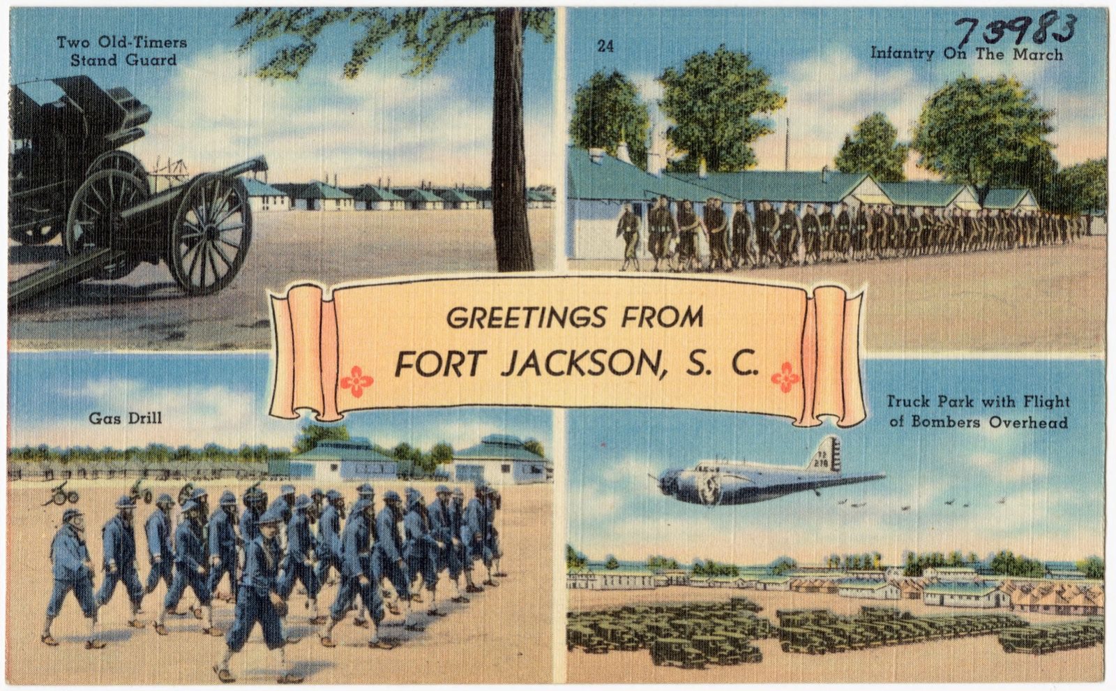 Greeting from Fort Jackson, S. C., Boston Public Library - undated