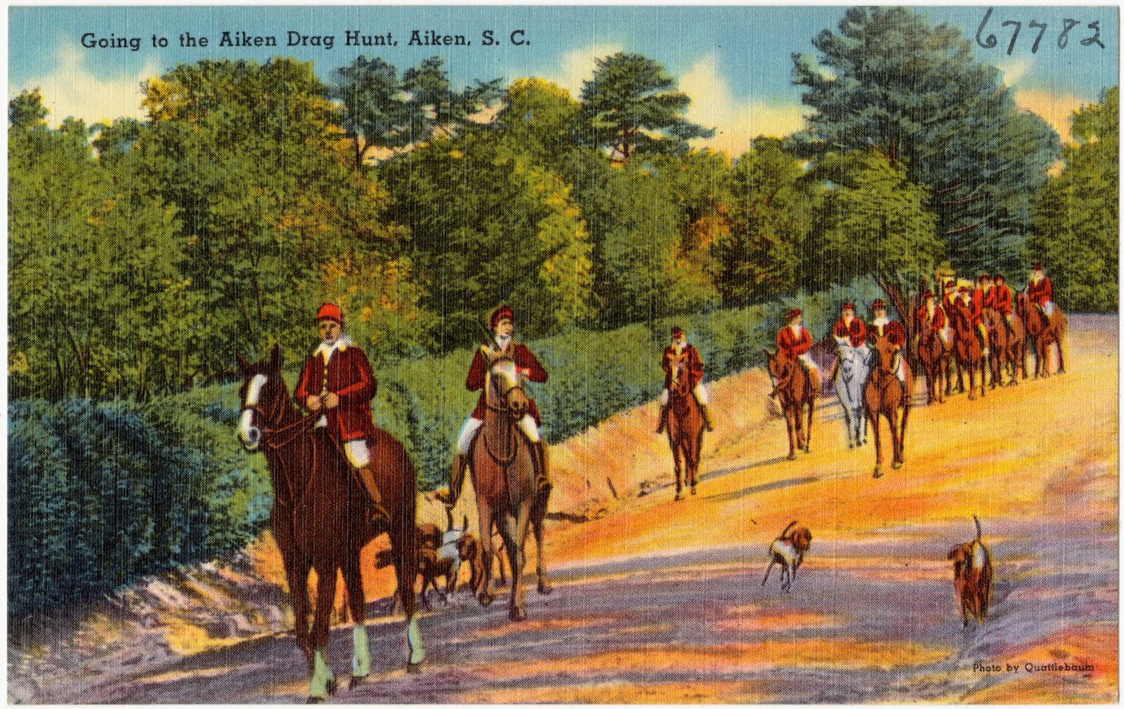 Going to the Aiken Drag Hunt, Aiken, S. C., Boston Public Library - undated