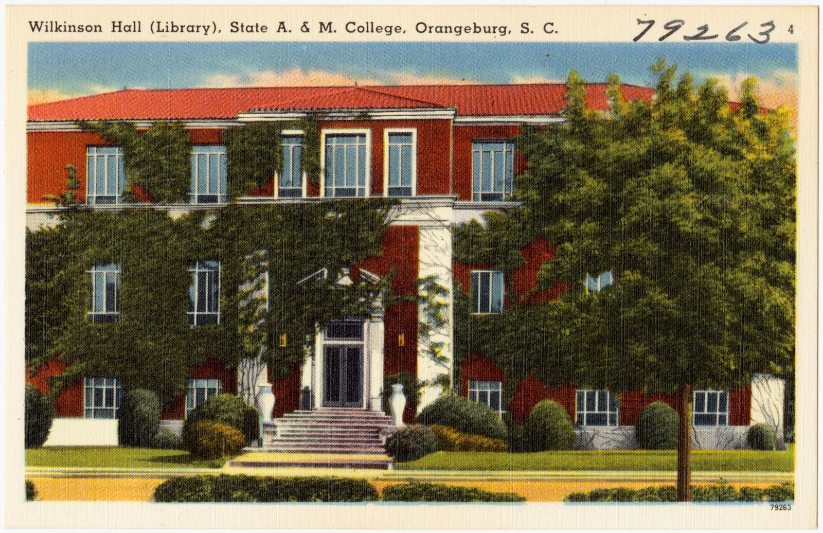 Wilkinson Hall (library), State A. & M. College, Orangeburg, S. C., Boston Public Library - undated