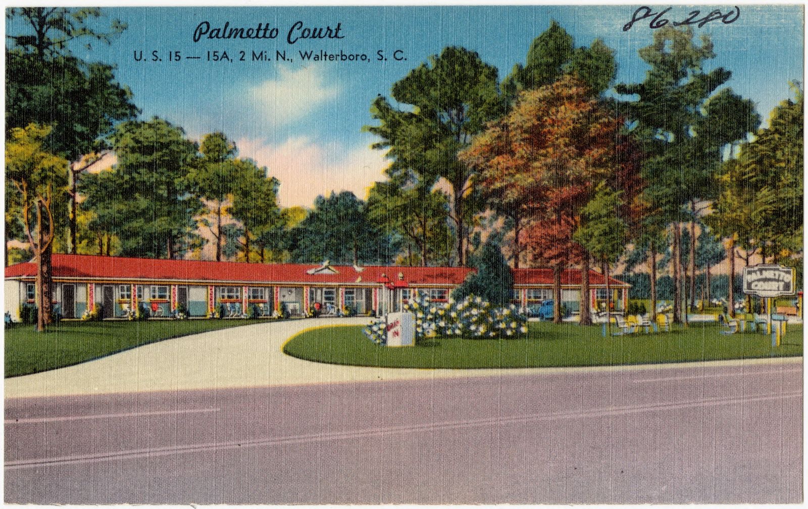 Palmetto Court, U.S. 15 -- 15A, 2 mi. N., Walterboro, S. C., Boston Public Library - undated