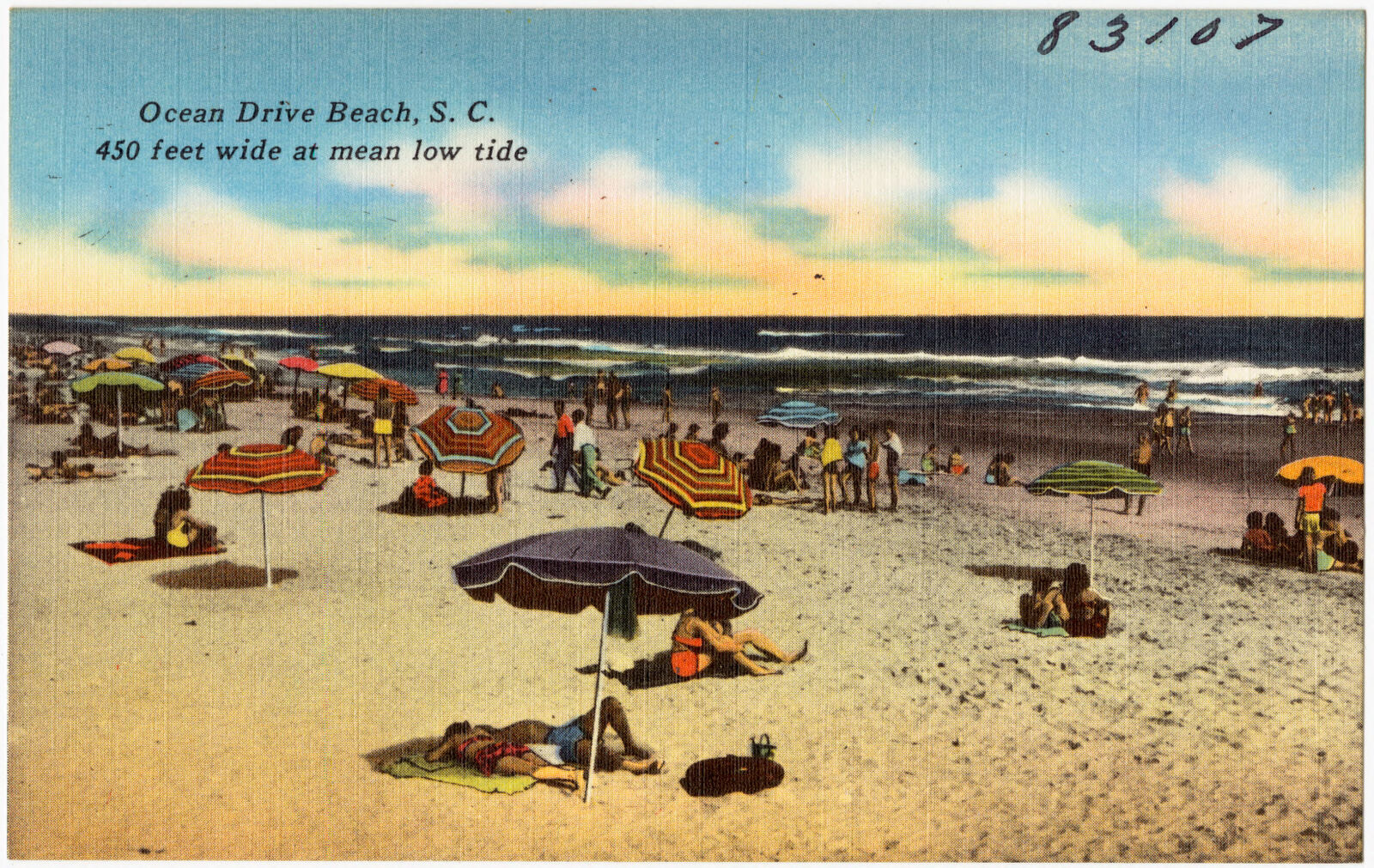 Ocean Drive Beach, S. C., 450 feet wide at mean low tide, Boston Public Library - undated