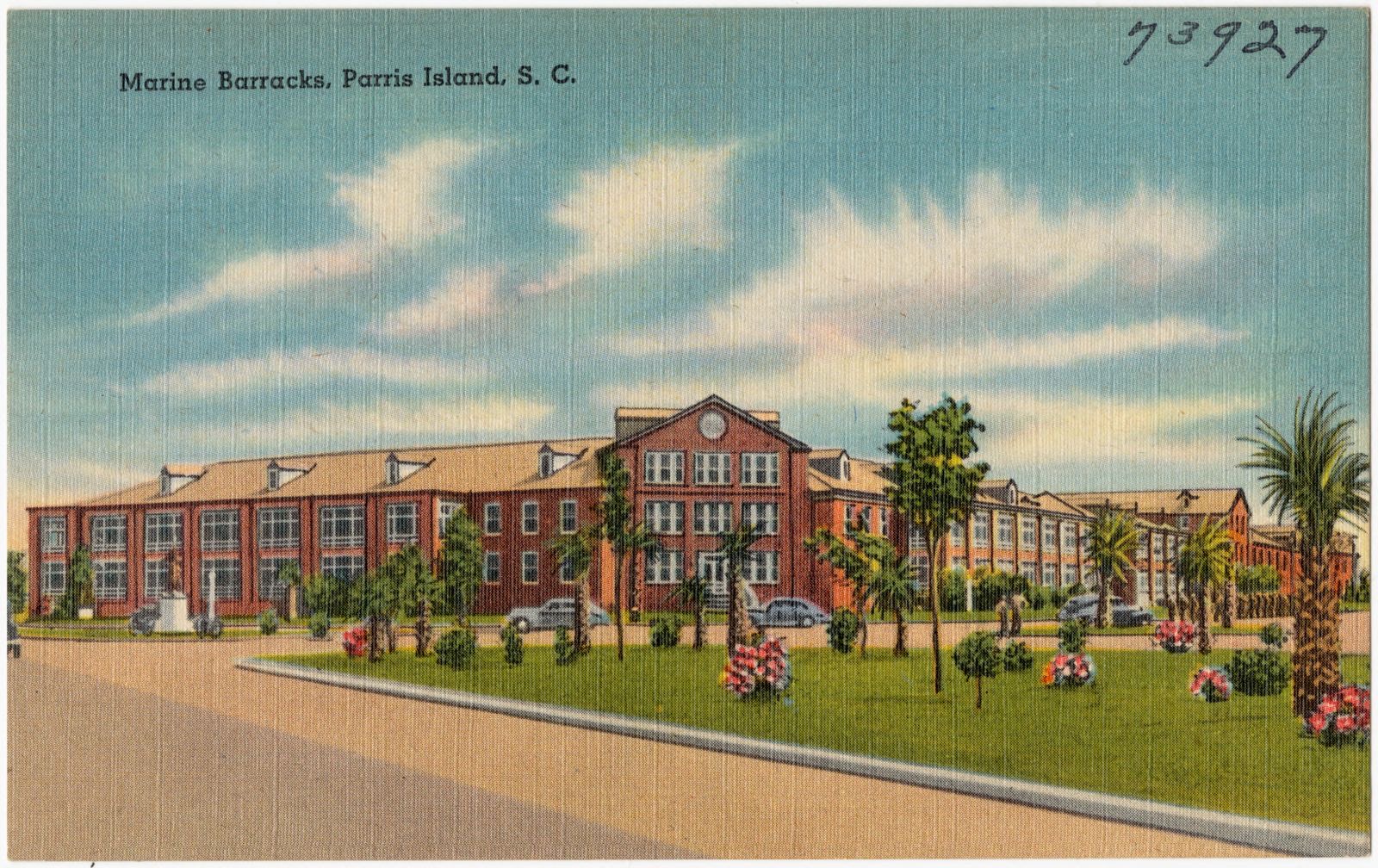 Marine Barracks, Parris Island, S. C., Boston Public Library - undated