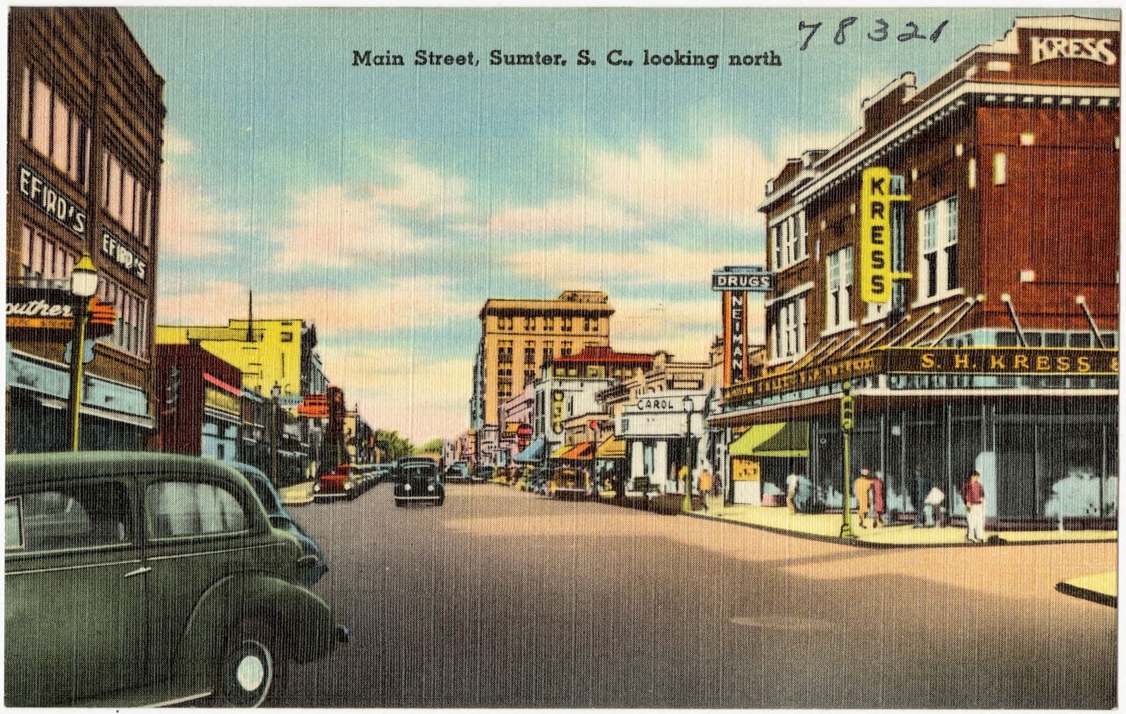 Main Street, Sumter, S. C., looking north, Boston Public Library - undated