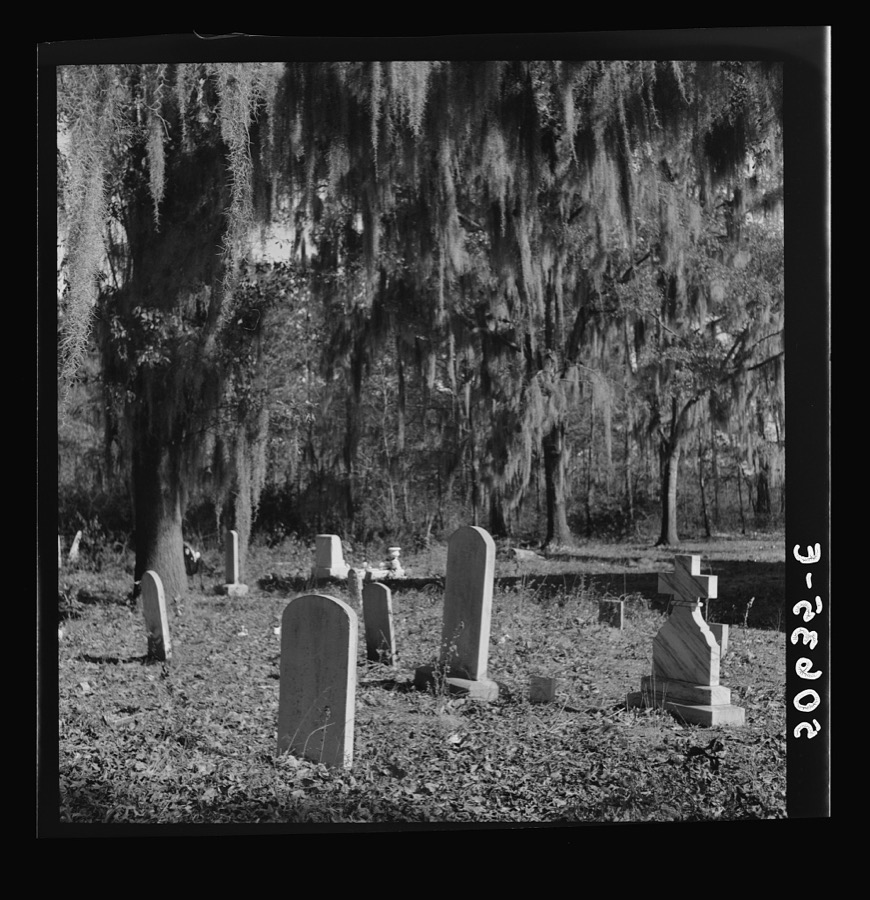 Graveyard in rear of church near Summerville, South Carolina