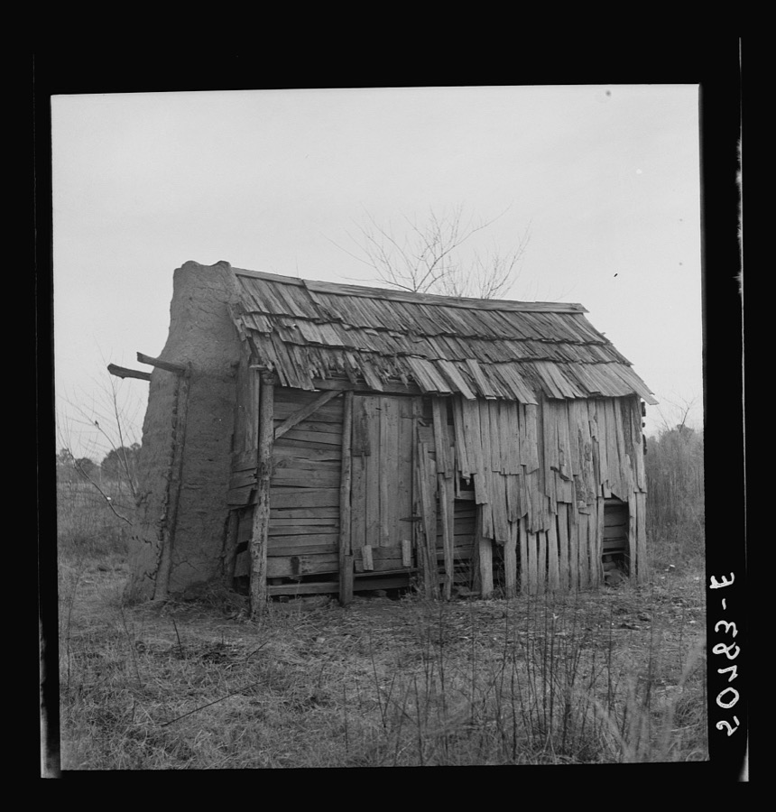 Old Negro man, who was dying, lived in this shack alone near Beaufort, South Carolina