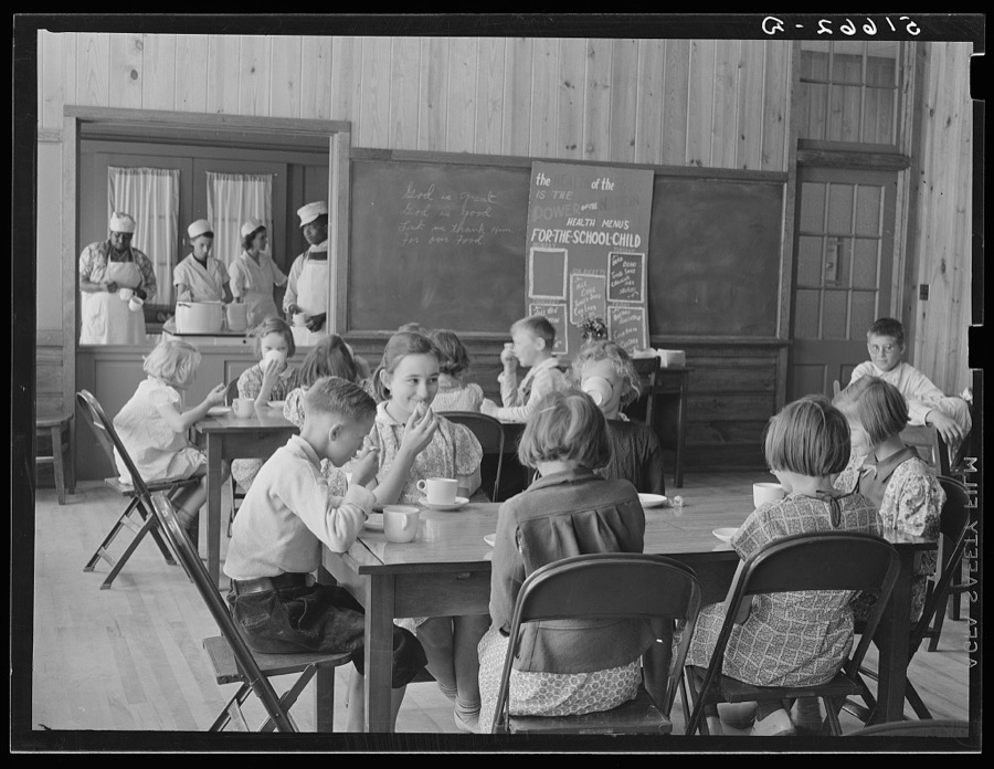 A hot mid-morning lunch in school. Ashwood Plantations, South Carolina