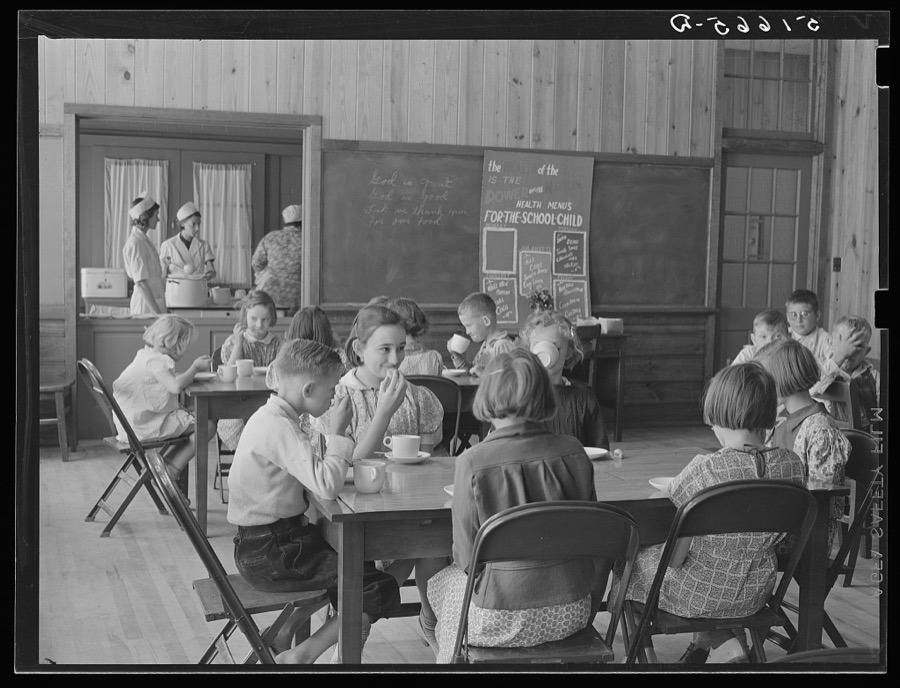 A hot mid-morning lunch in school. Ashwood Plantations, South Carolina