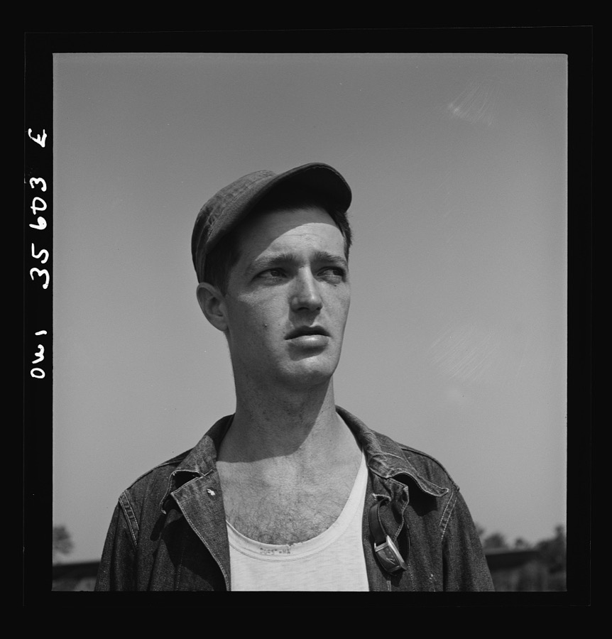Myrtle Beach, South Carolina. Air Service Command. Staff Sergeant J. F. Duff, mechanic with mobile unit. He is married and his wife lives at 2015 East Orleans Street, Philadelphia, Pennsylvania. He formerly worked in a real estate office