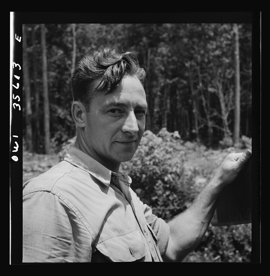 Myrtle Beach, South Carolina. Air Service Command. Corporal Frank Hoffman, airplane mechanic with a mobile unit. Corporal Hoffman comes from 25 Moyston Street, Schenectady, New York where he was a sheet metal worker for an air conditioning company