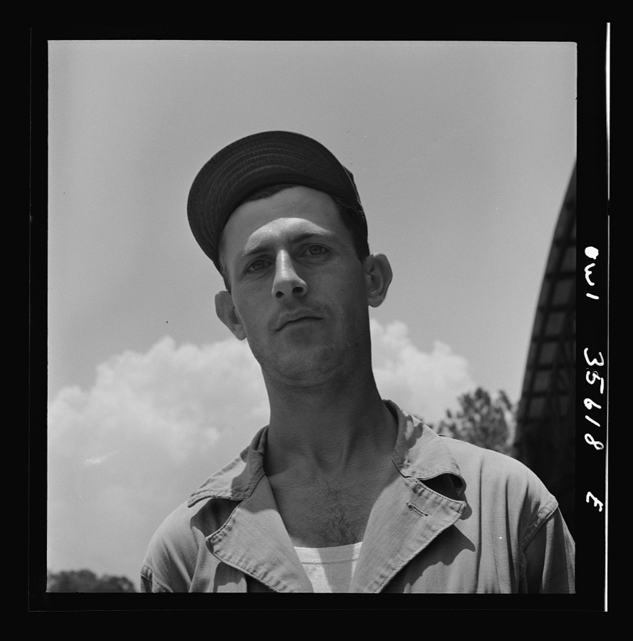 Myrtle Beach, South Carolina. Air Service Command. Corporal Paul Wenger, instrument repair man with a mobile unit. Corporal Wenger is thirty-one years old, a former grocery store clerk in Atkins, Arkansas. He learned instrument repair at Chanute Field