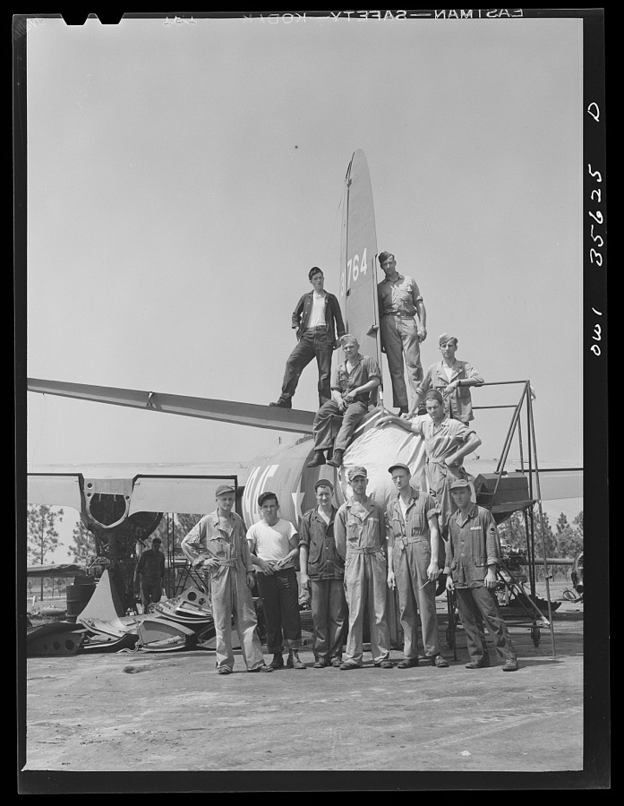 Myrtle Beach, South Carolina. Air Service Command. The men of a mobile unit of the 25th service group
