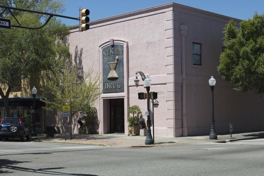 Aiken Drug, a medical retail store in Aiken, South Carolina, operates out of a classic building