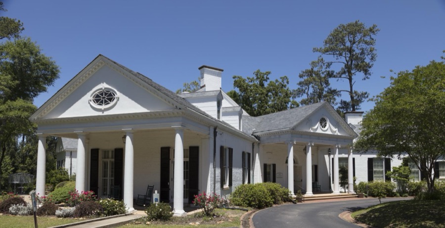 The historic "Banksia" house, a 1930s "Winter Colony" house that is now home of the Aiken County Historial Museum in Aiken, South Carolina