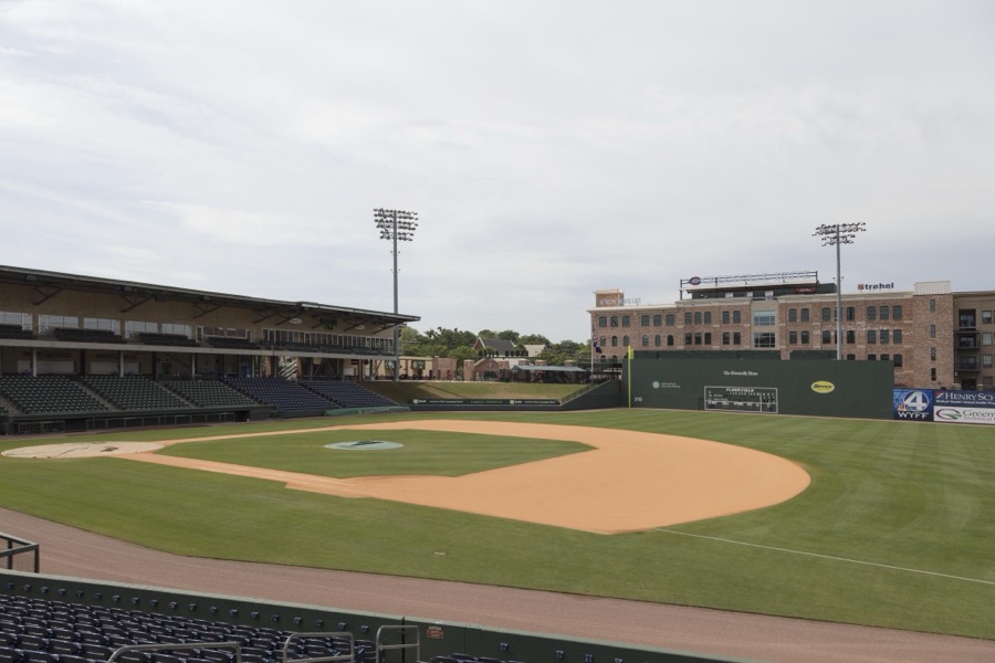 Fluor Field, a minor-league baseball park in Greenville, South Carolina,and not an ordinary one