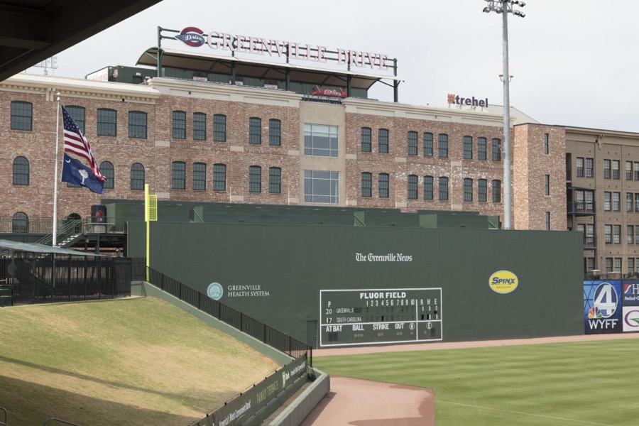 Fluor Field, a minor-league baseball park in Greenville, South Carolina,and not an ordinary one
